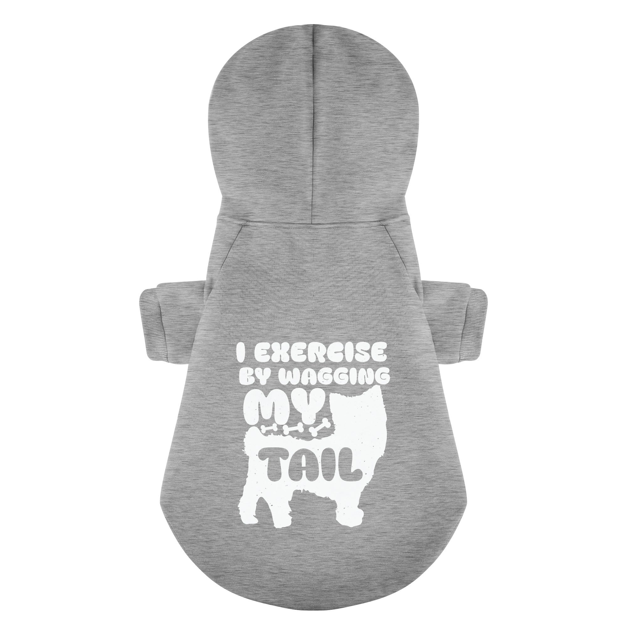I exercise… by wagging my tail - Yorkie Hoodie - Dog Clothes