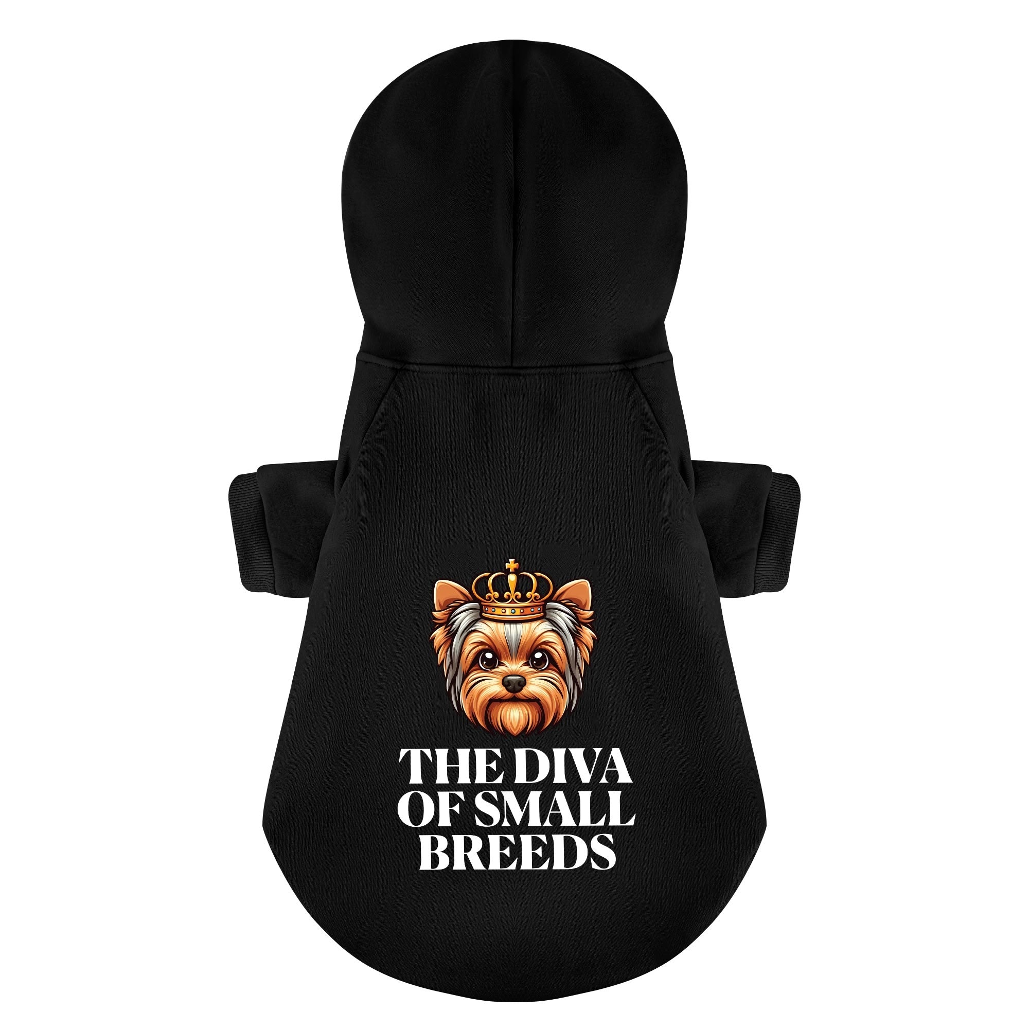 The diva of small breeds - Yorkie Hoodie - Dog Clothes