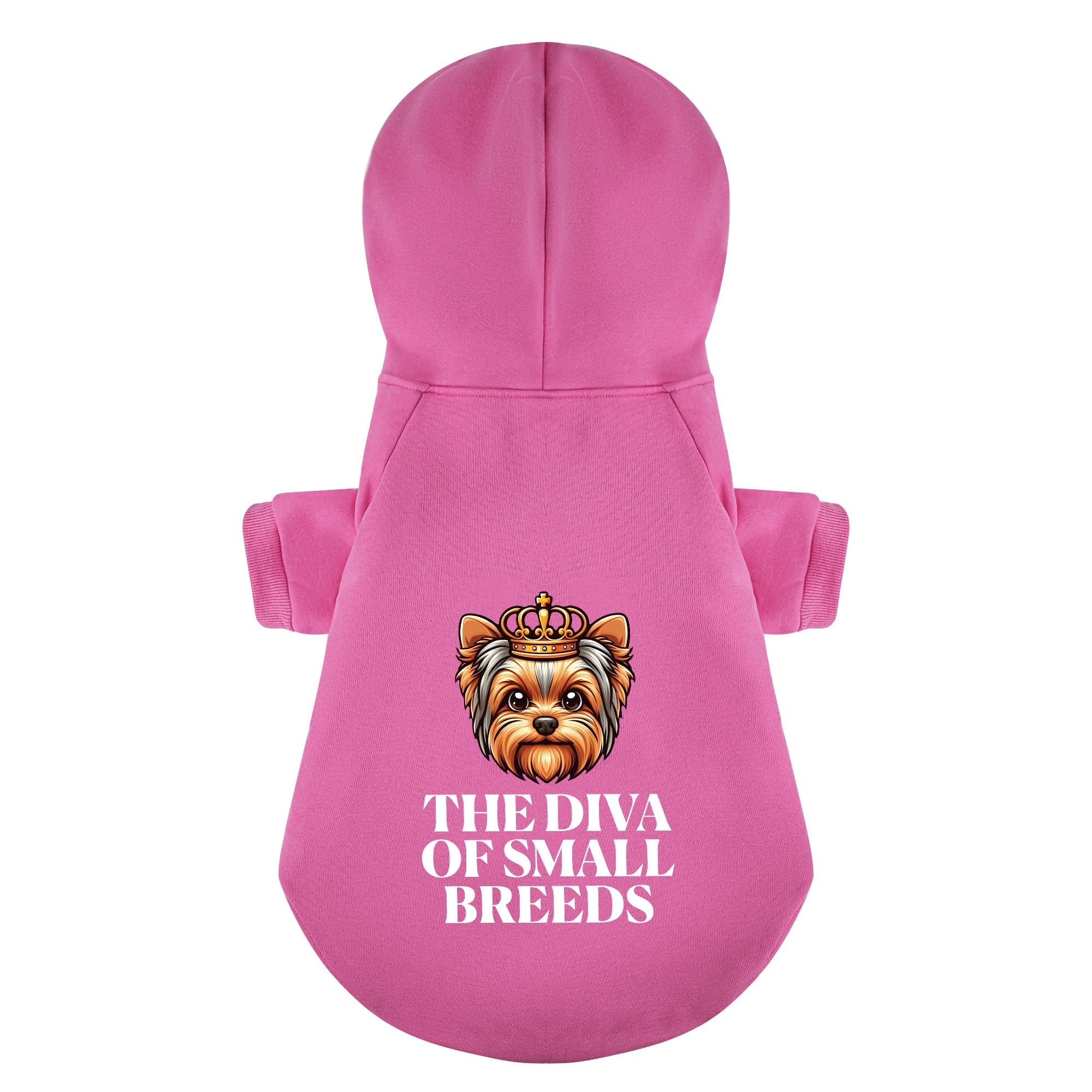 The diva of small breeds - Yorkie Hoodie - Dog Clothes