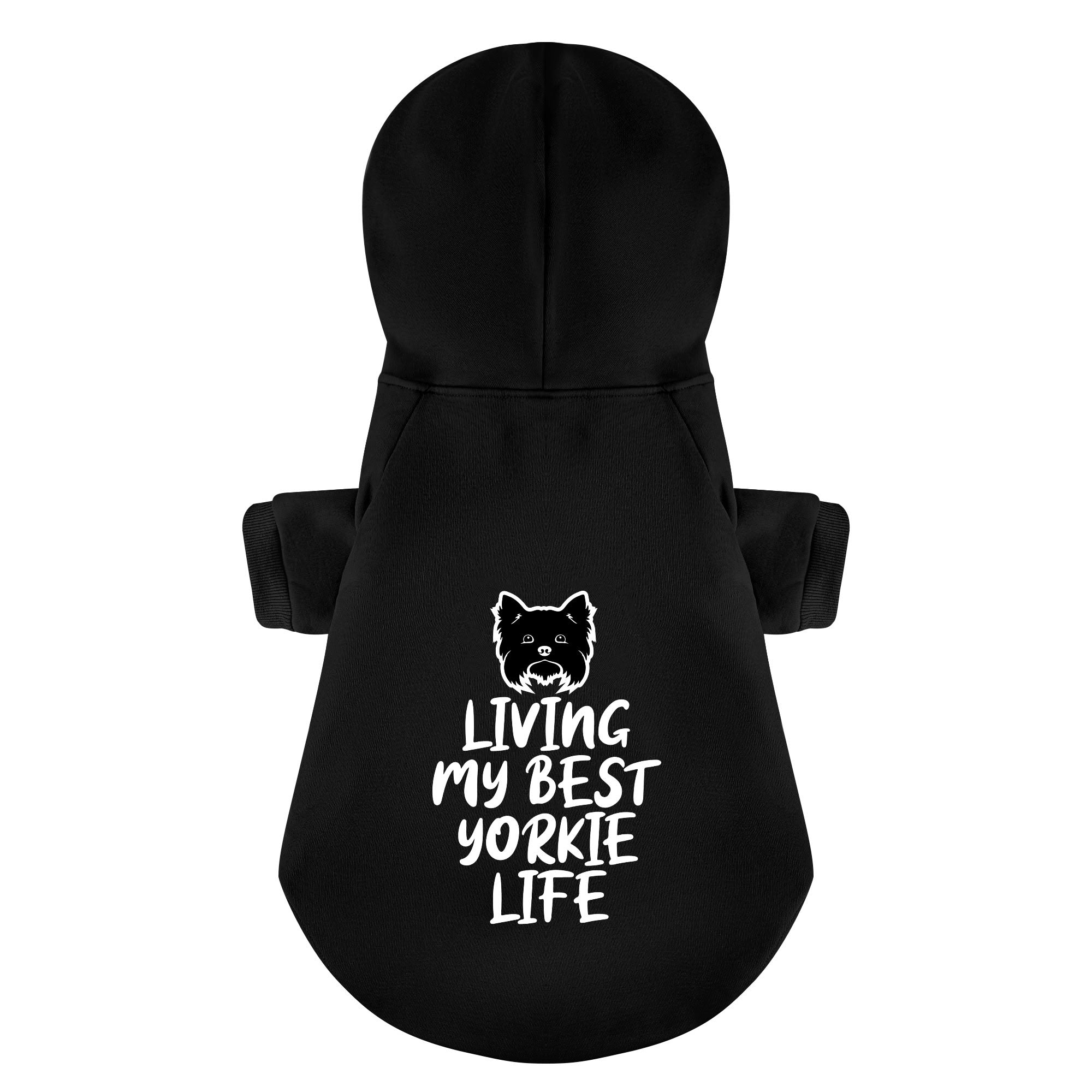 LIVING MY BEST YORKIE LIFE - Yorkie Hoodie - Dog Clothes