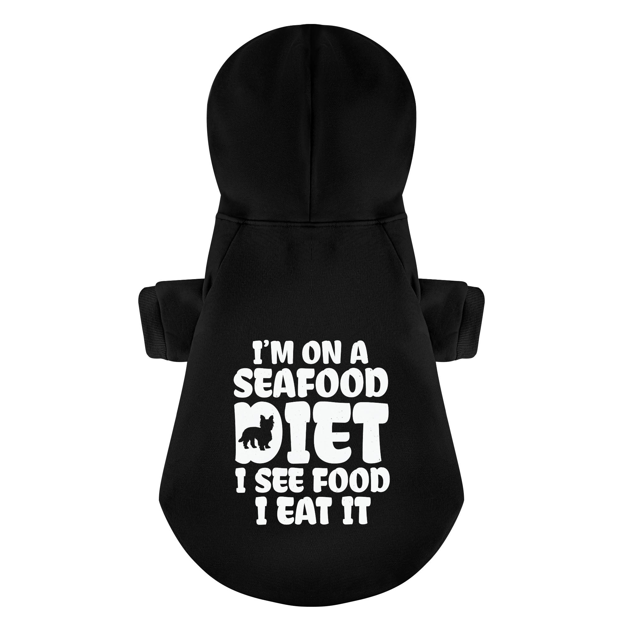 I’m on a seafood diet… I see food, I eat it - Yorkie Hoodie - Dog Clothes