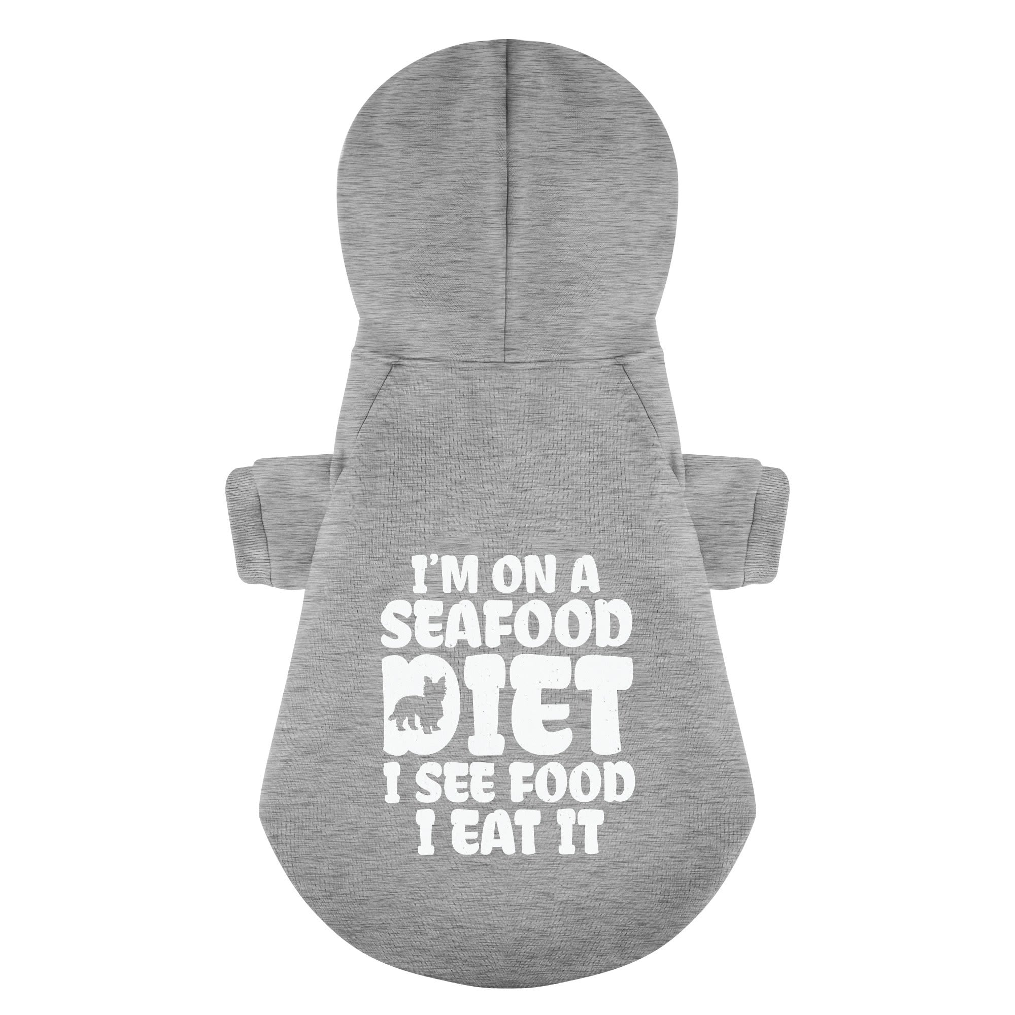 I’m on a seafood diet… I see food, I eat it - Yorkie Hoodie - Dog Clothes