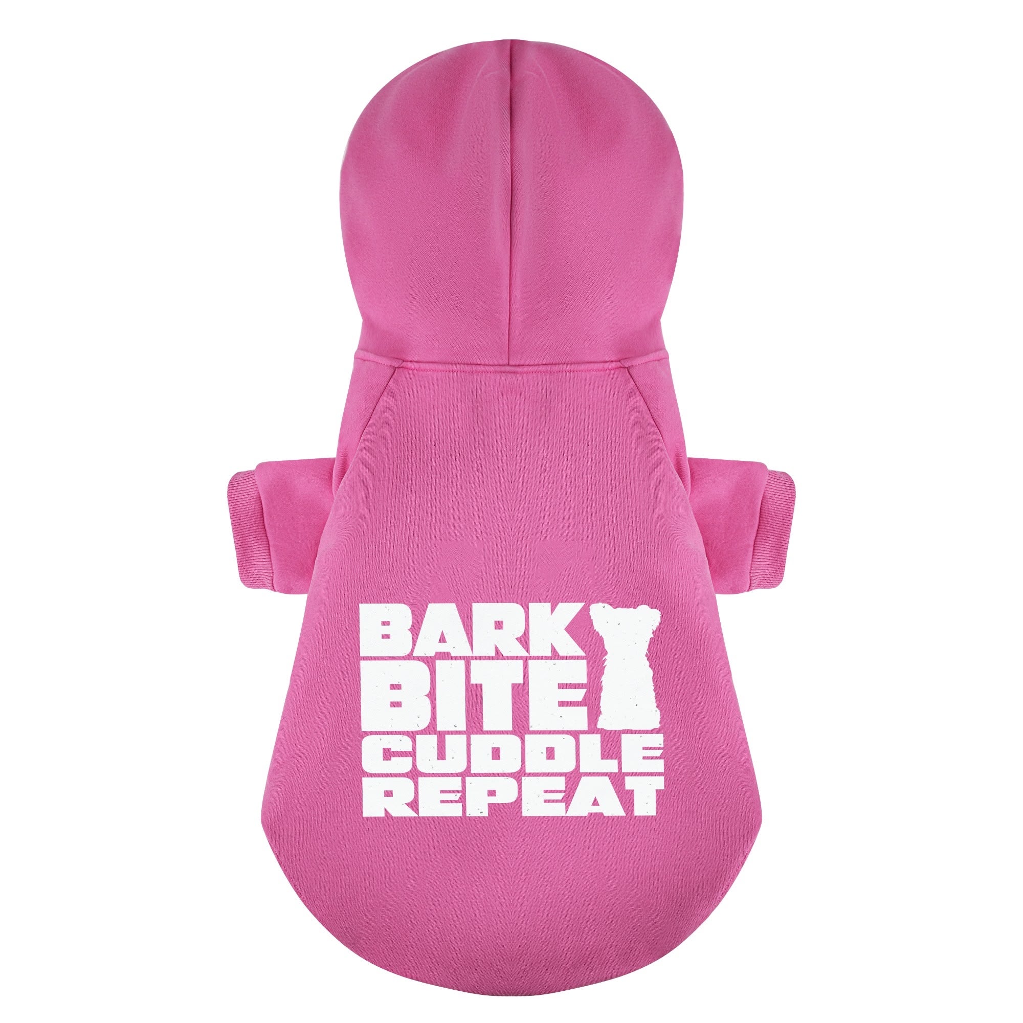 Bark. Bite. Cuddle. Repeat - Yorkie Hoodie - Dog Clothes