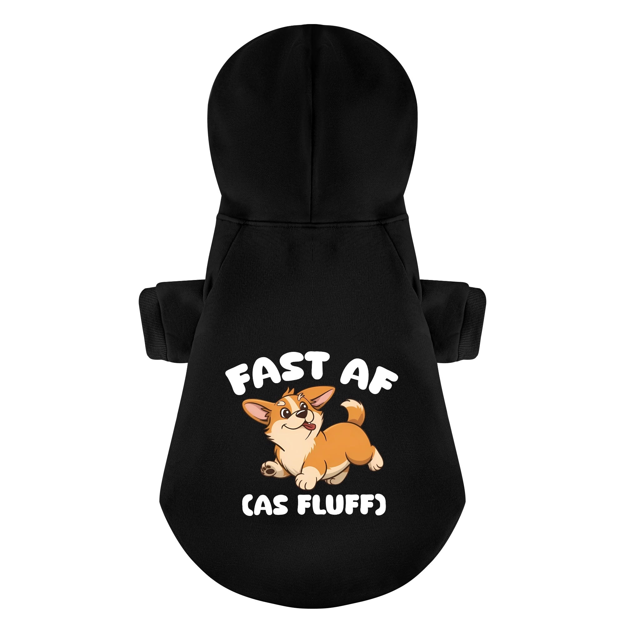 Fast AF (As Fluff) - Corgi Hoodie - Dog Clothes