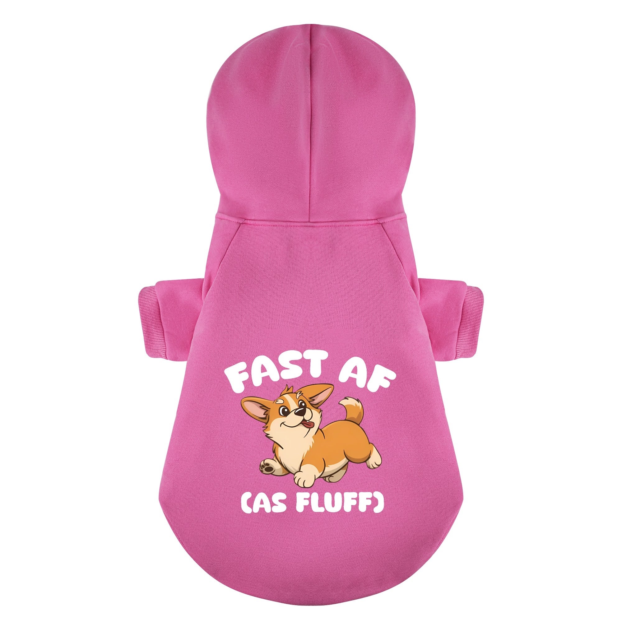 Fast AF (As Fluff) - Corgi Hoodie - Dog Clothes