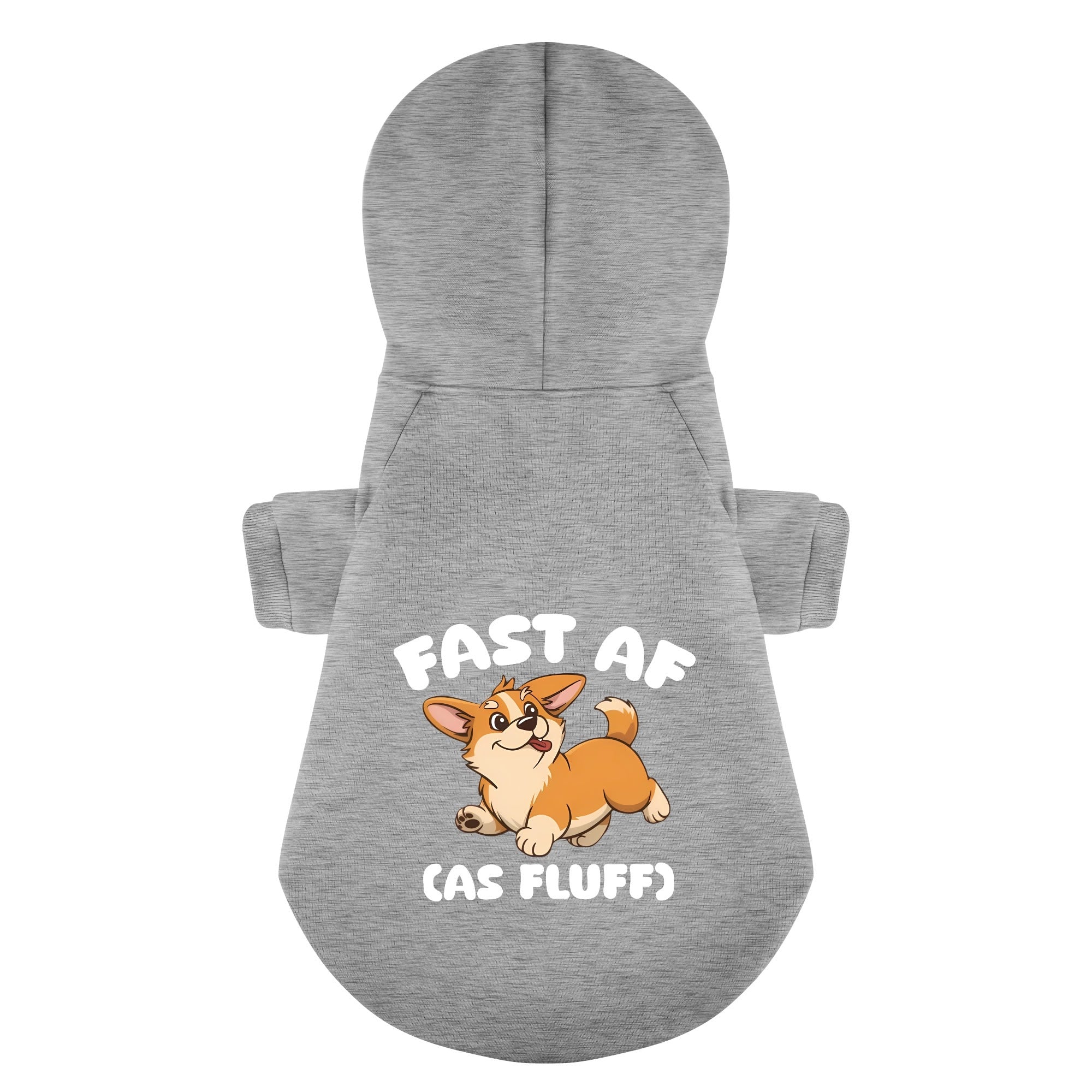 Fast AF (As Fluff) - Corgi Hoodie - Dog Clothes