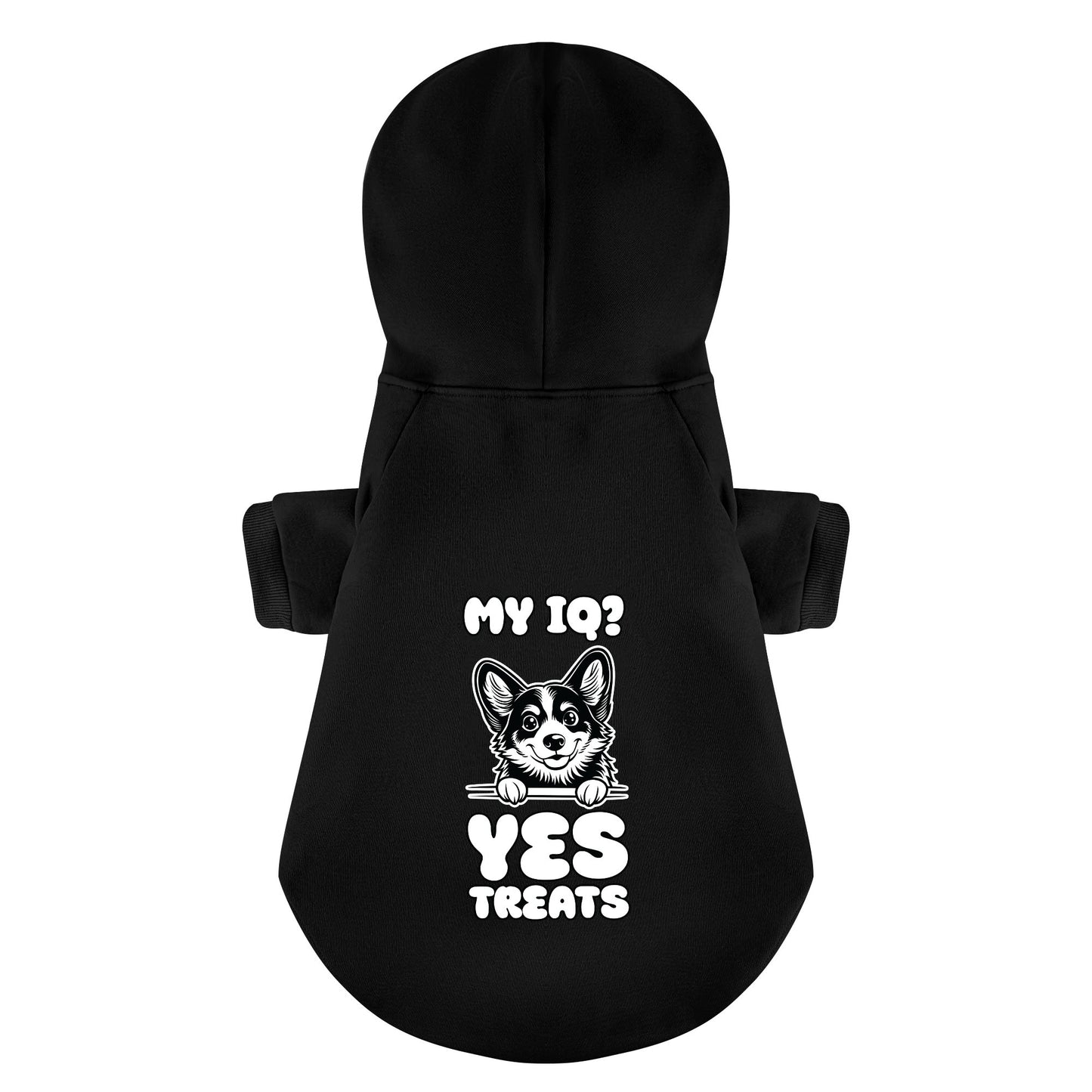 My IQ? Yes, Treats - Corgi Hoodie - Dog Clothes