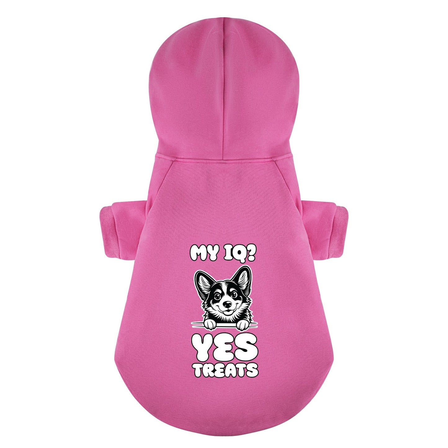My IQ? Yes, Treats - Corgi Hoodie - Dog Clothes