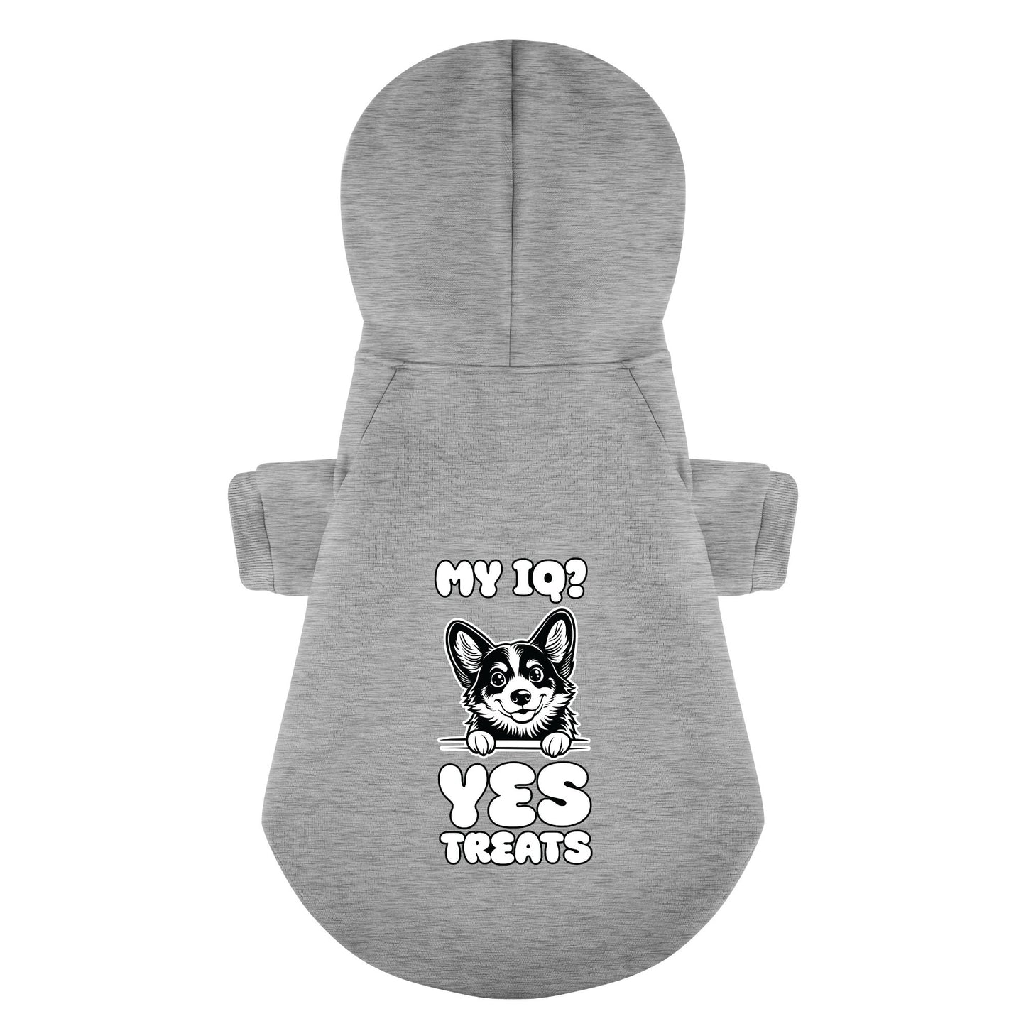 My IQ? Yes, Treats - Corgi Hoodie - Dog Clothes