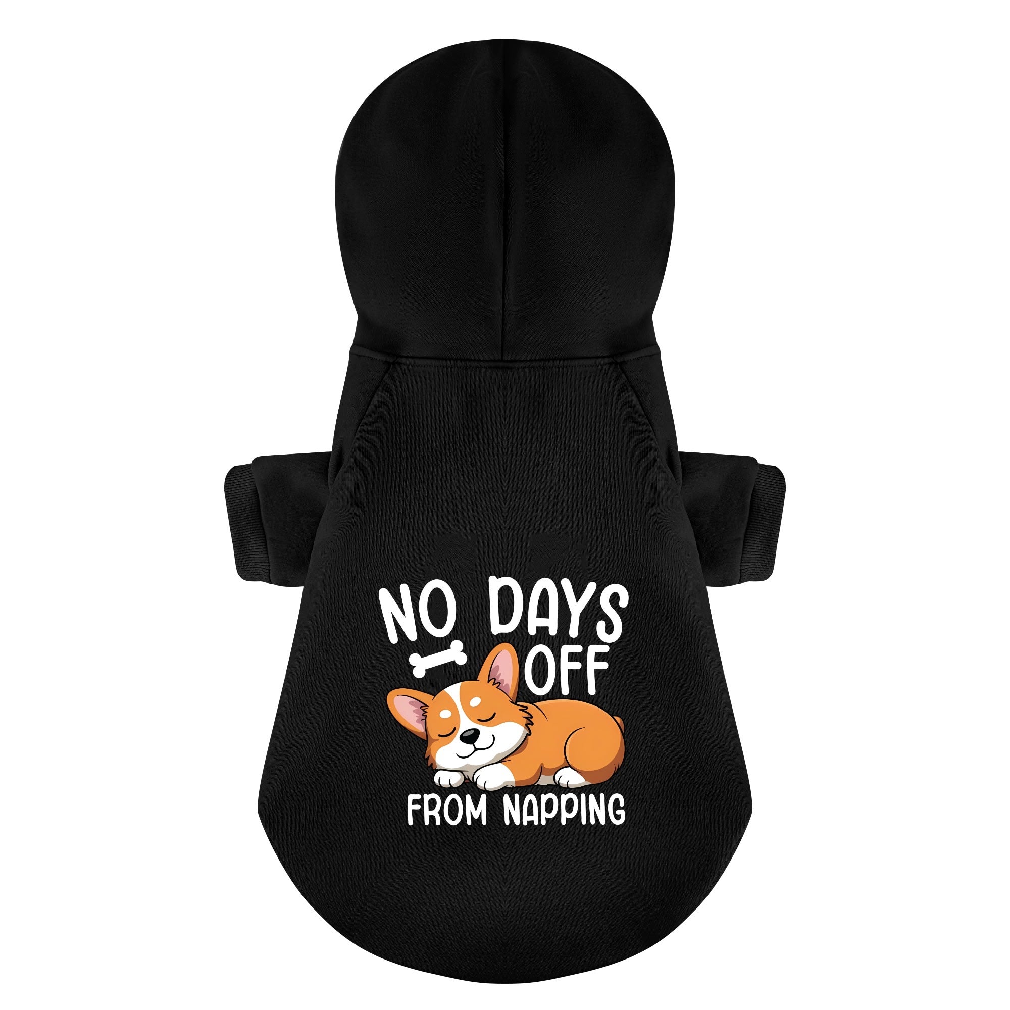 No Days Off (From Napping) - Corgi Hoodie - Dog Clothes