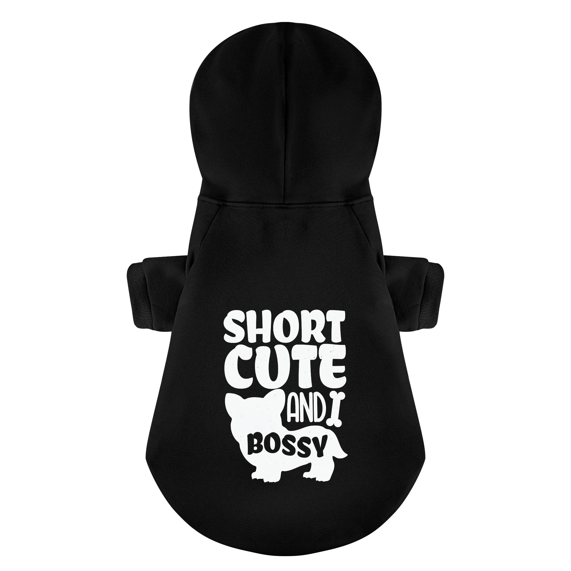 Short, Cute & Bossy - Corgi Hoodie - Dog Clothes