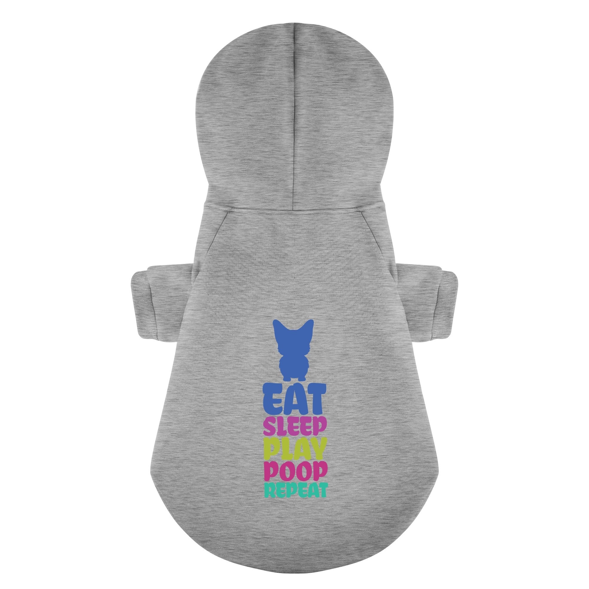 EAT, SLEEP, PLAY, POOP, REPEAT - Corgi Hoodie - Dog Clothes