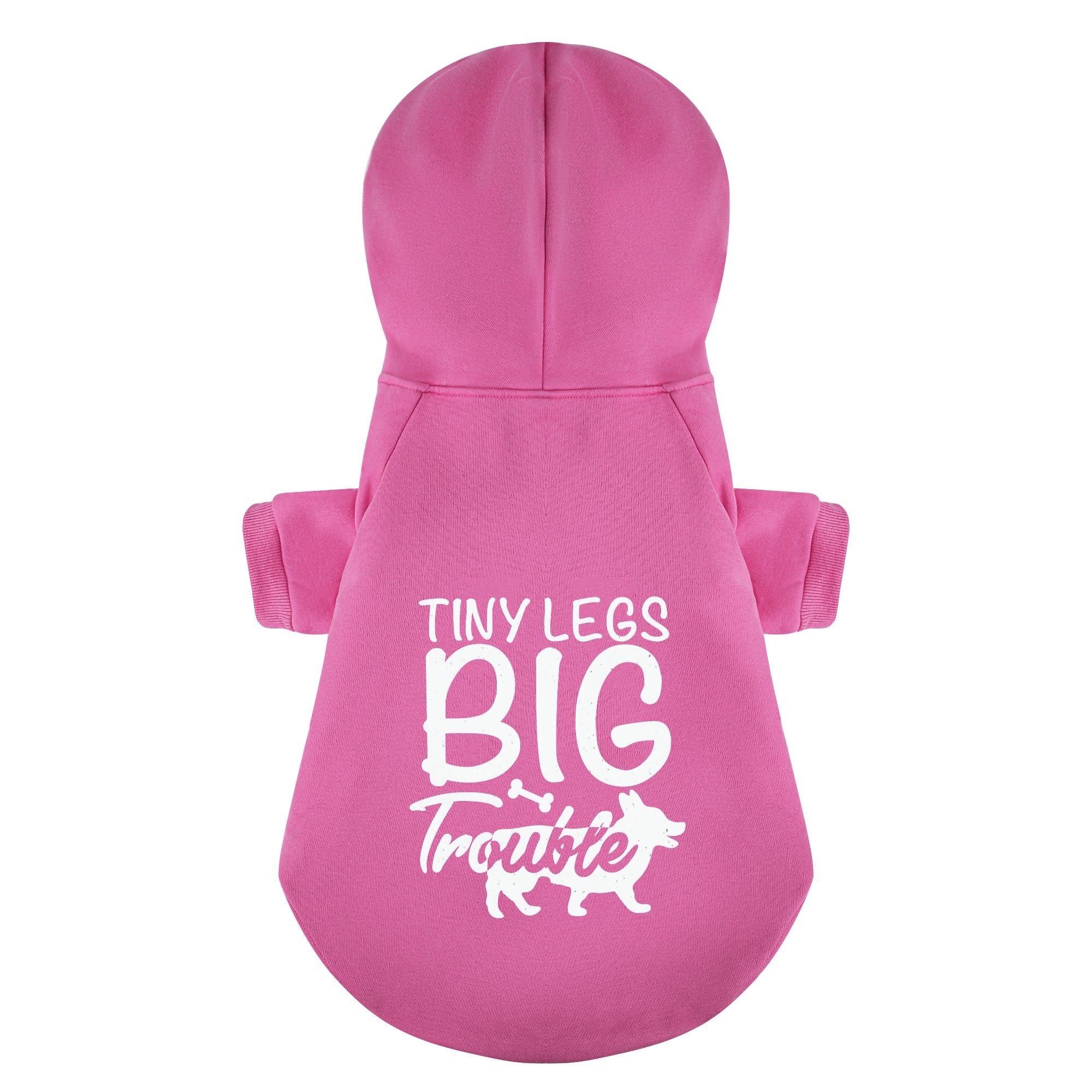 Tiny Legs, Big Trouble - Corgi Hoodie - Dog Clothes
