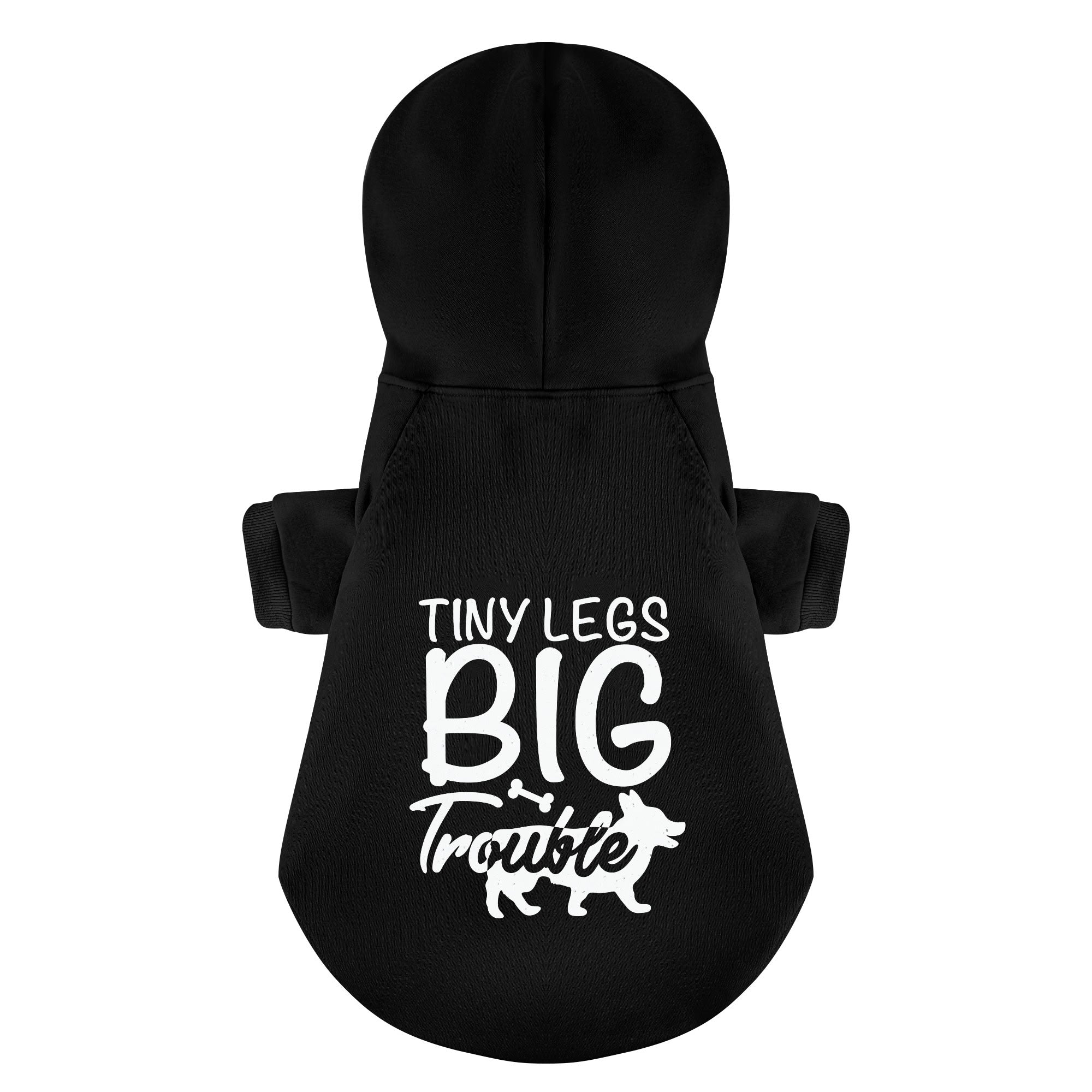 Tiny Legs, Big Trouble - Corgi Hoodie - Dog Clothes