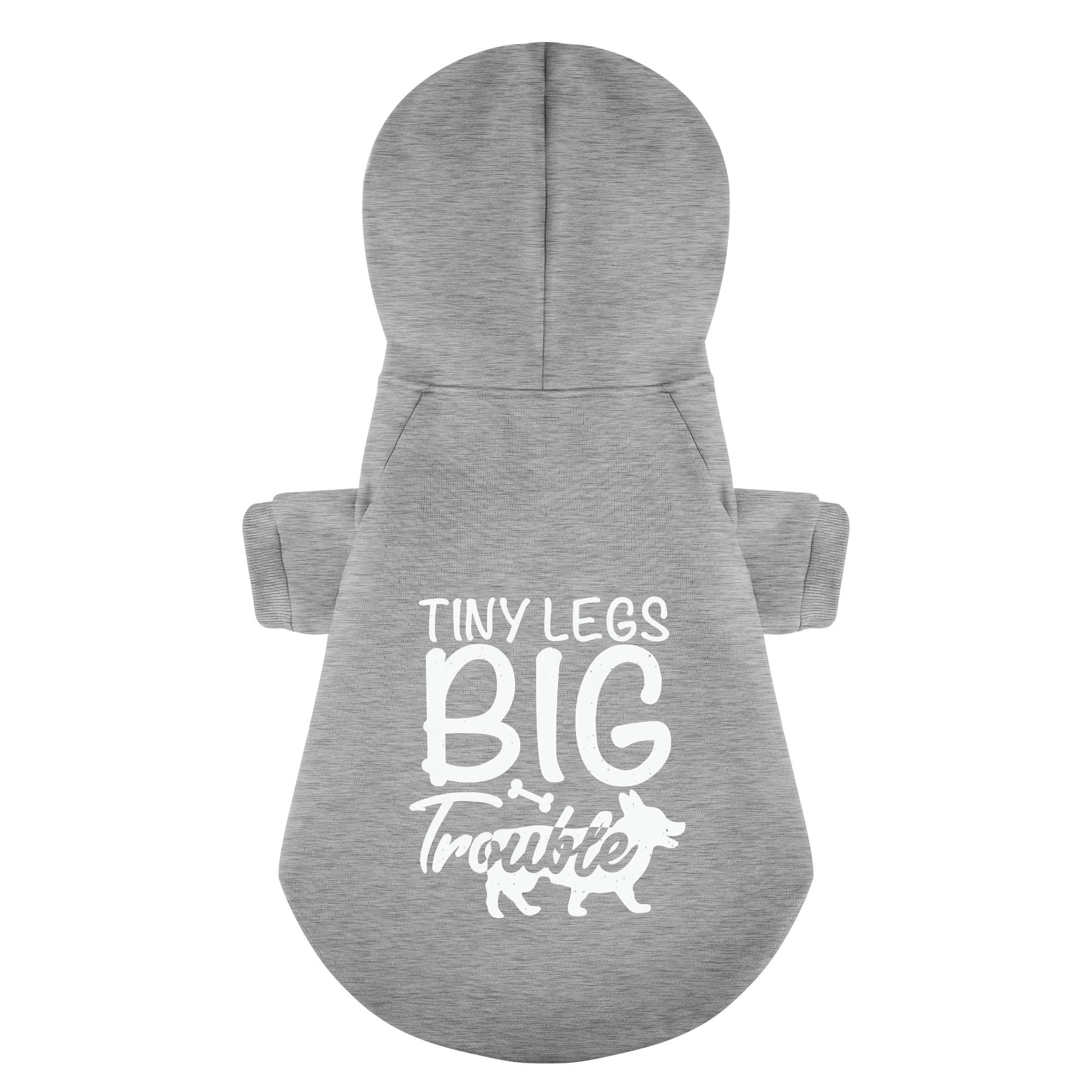 Tiny Legs, Big Trouble - Corgi Hoodie - Dog Clothes