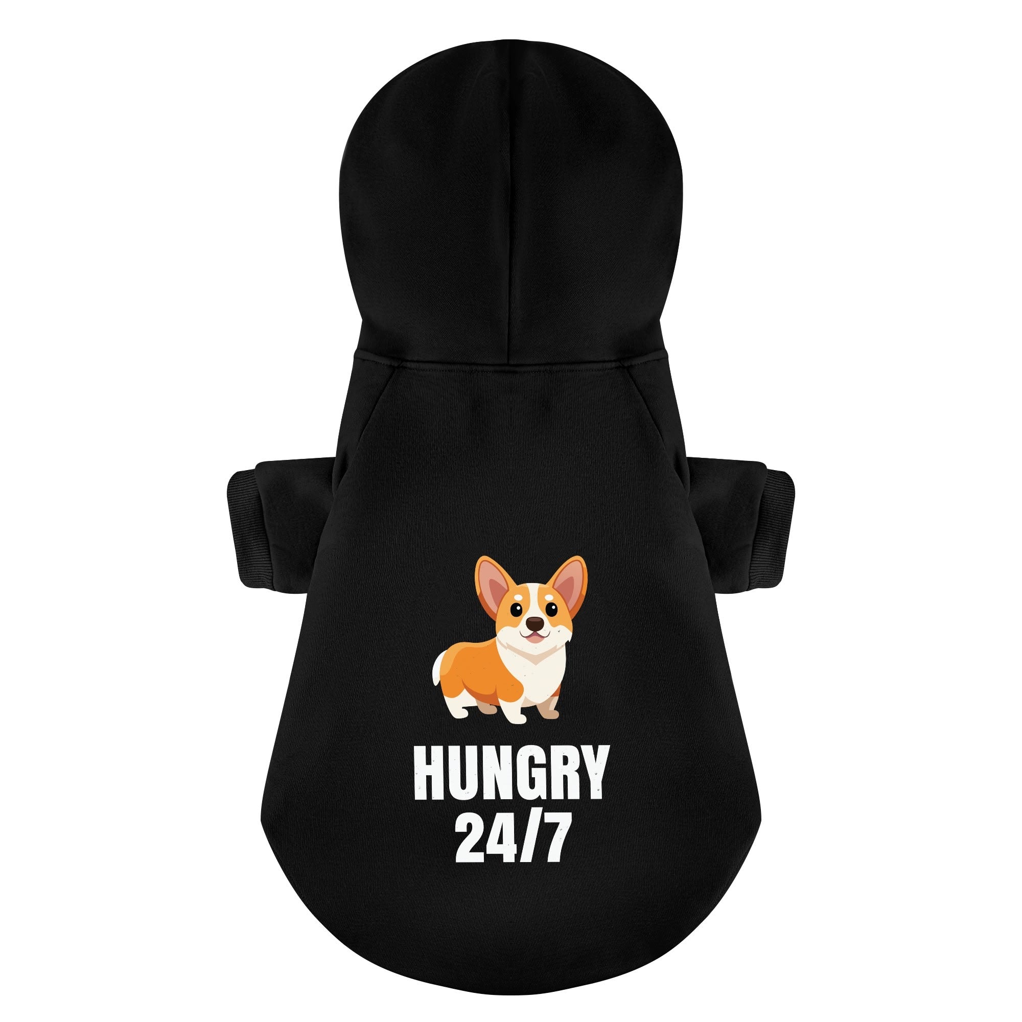 Hungry 24/7 - Corgi Hoodie - Dog Clothes