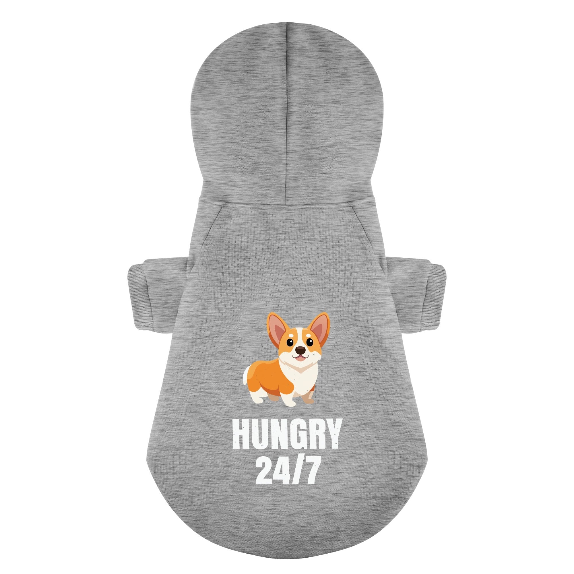 Hungry 24/7 - Corgi Hoodie - Dog Clothes