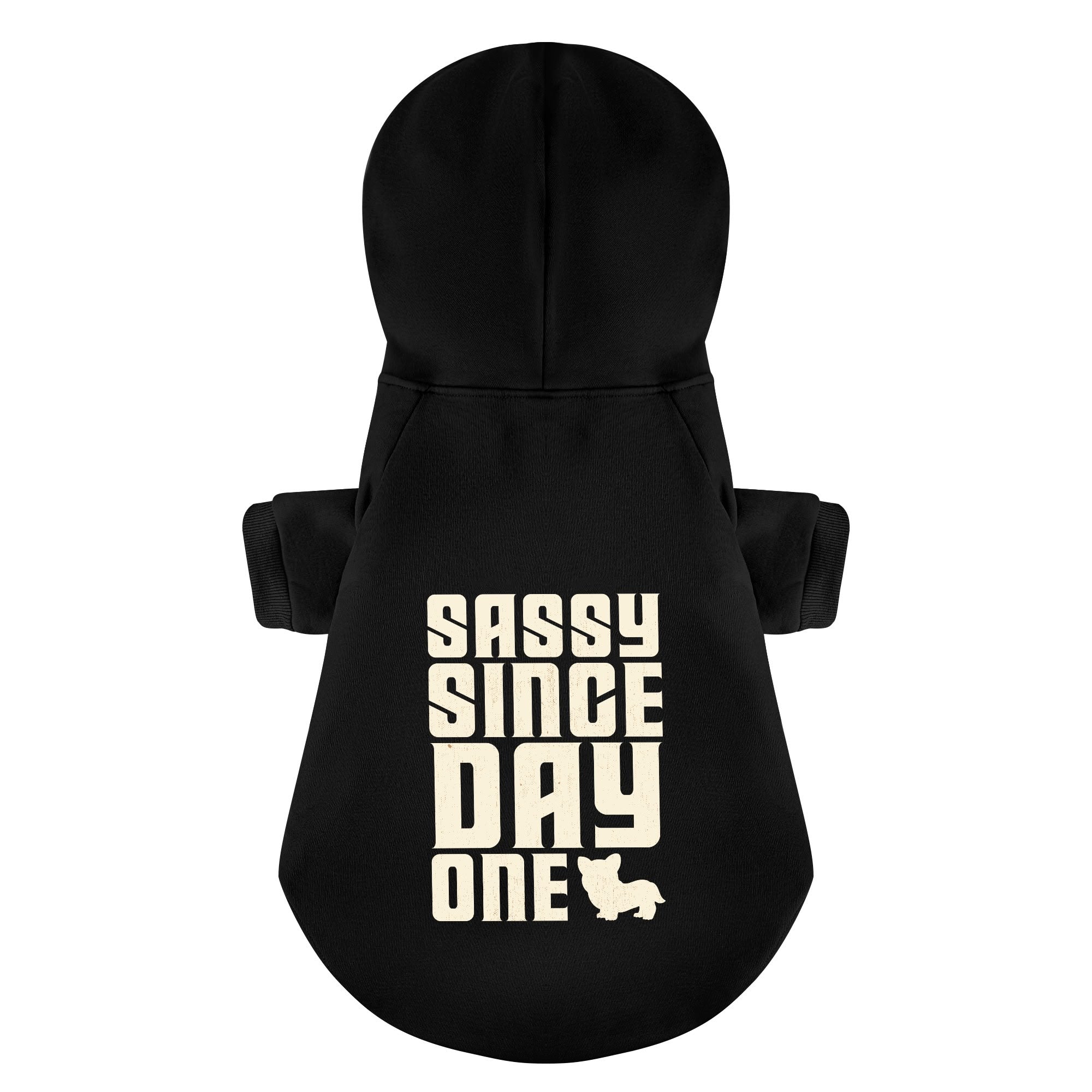 Sassy since day one - Corgi Hoodie - Dog Clothes
