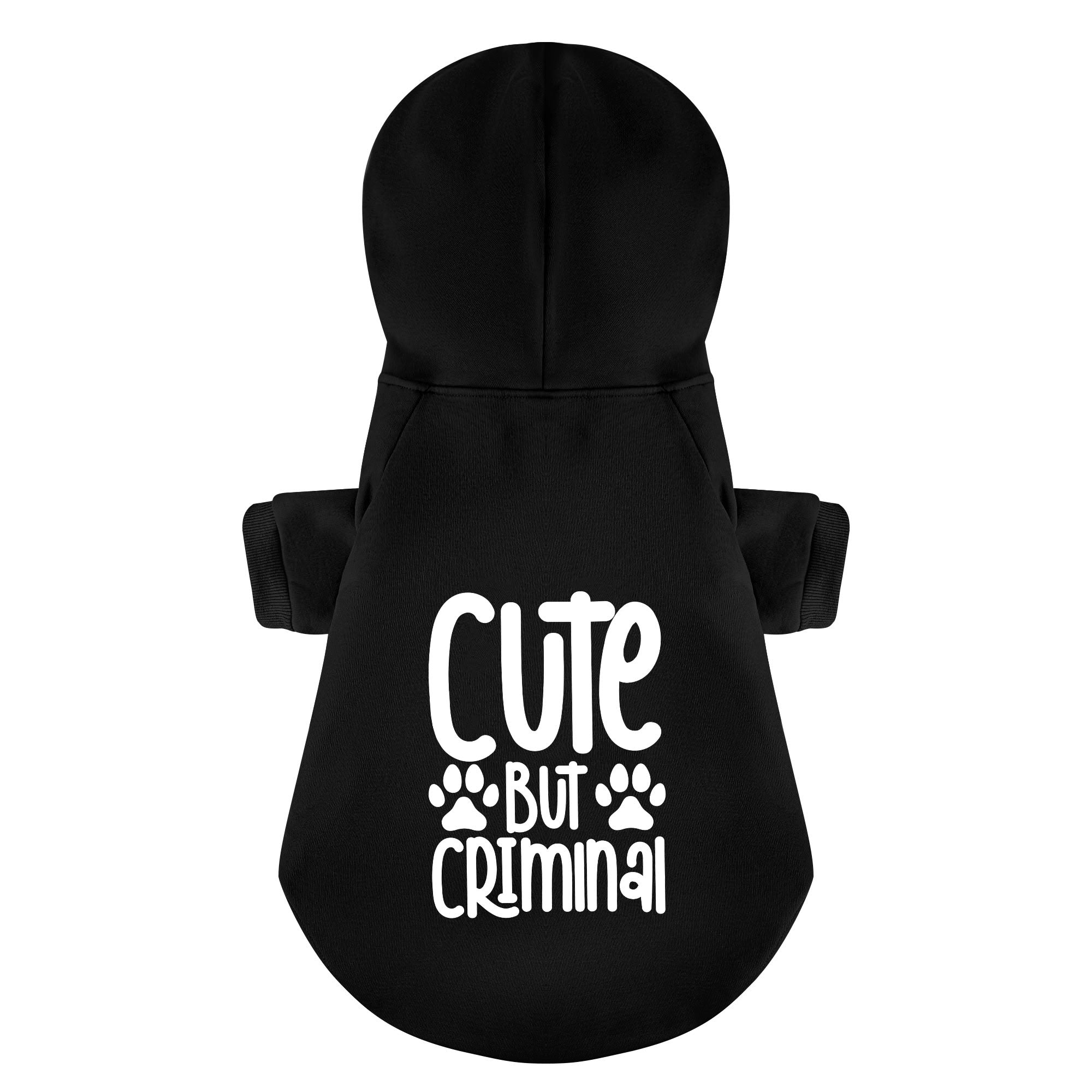 Cute But Criminal – Dog Hoodie – Dog Clothes