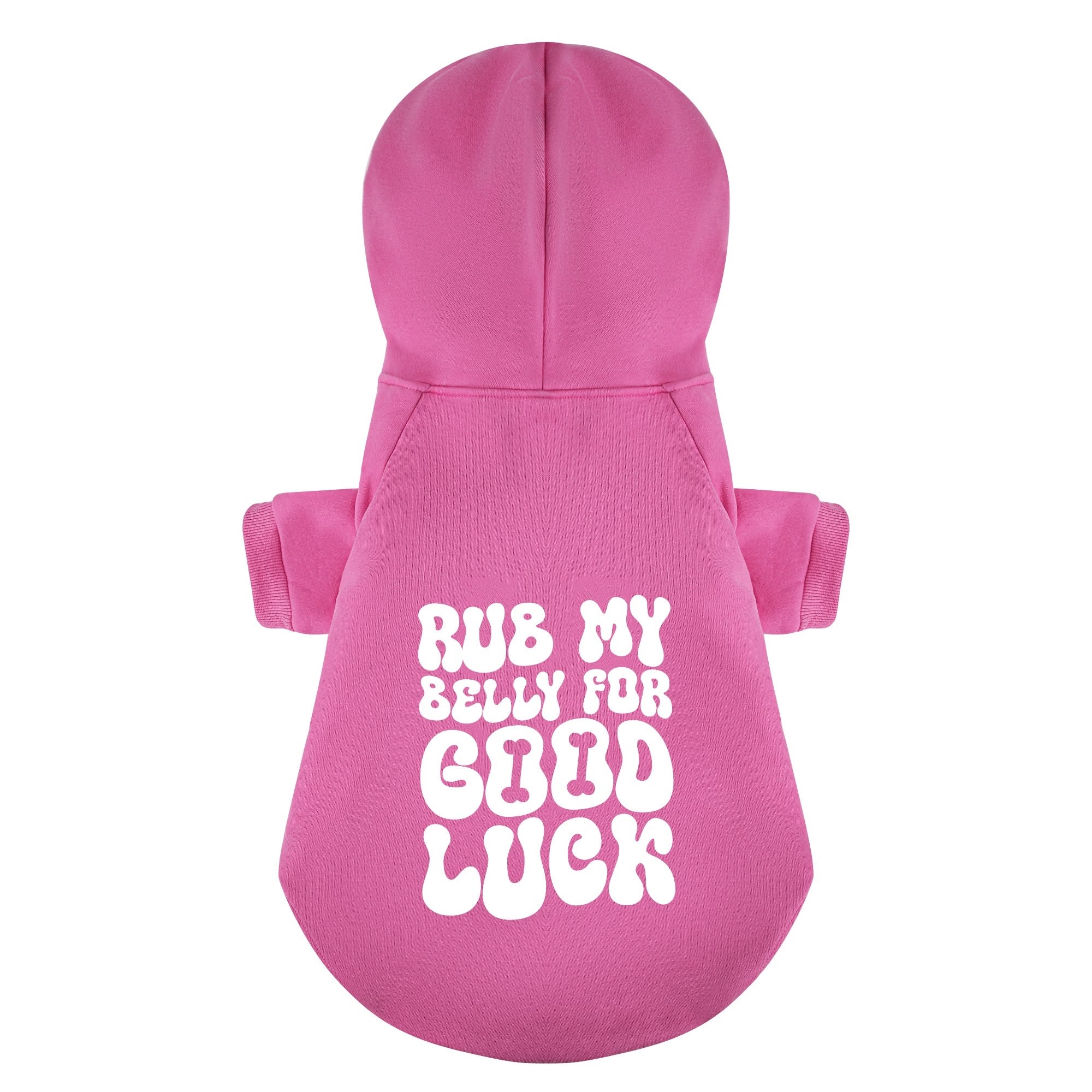 Rub My Belly for Good Luck – Dog Hoodie – Dog Clothes