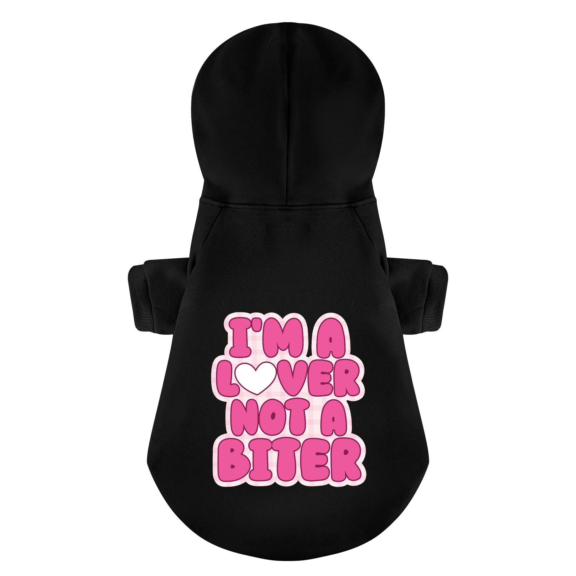 Im A Lover Not A Biter – Dog Hoodie – Dog Clothes