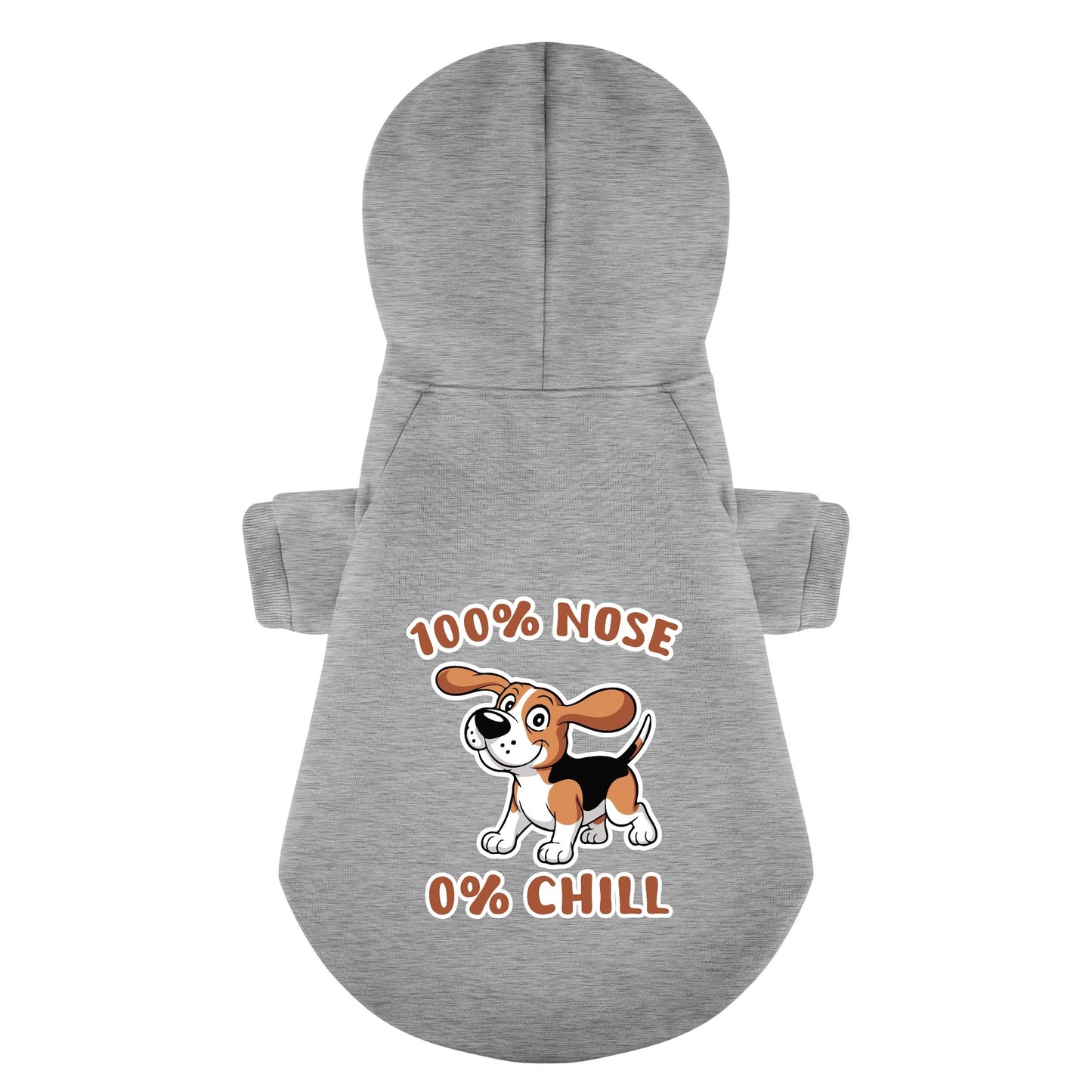 100% Nose, 0% Chill - Beagle Hoodie - Dog Clothes