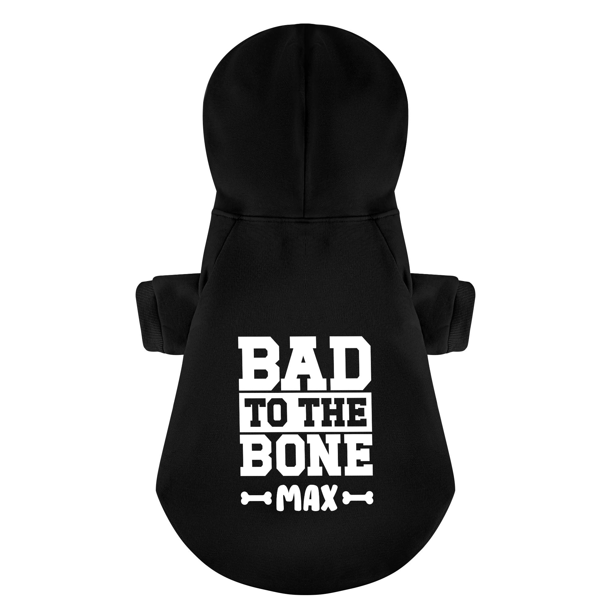 Bad to the Bone - personalized hoodie with your dog name – dog hoodie – dog clothes