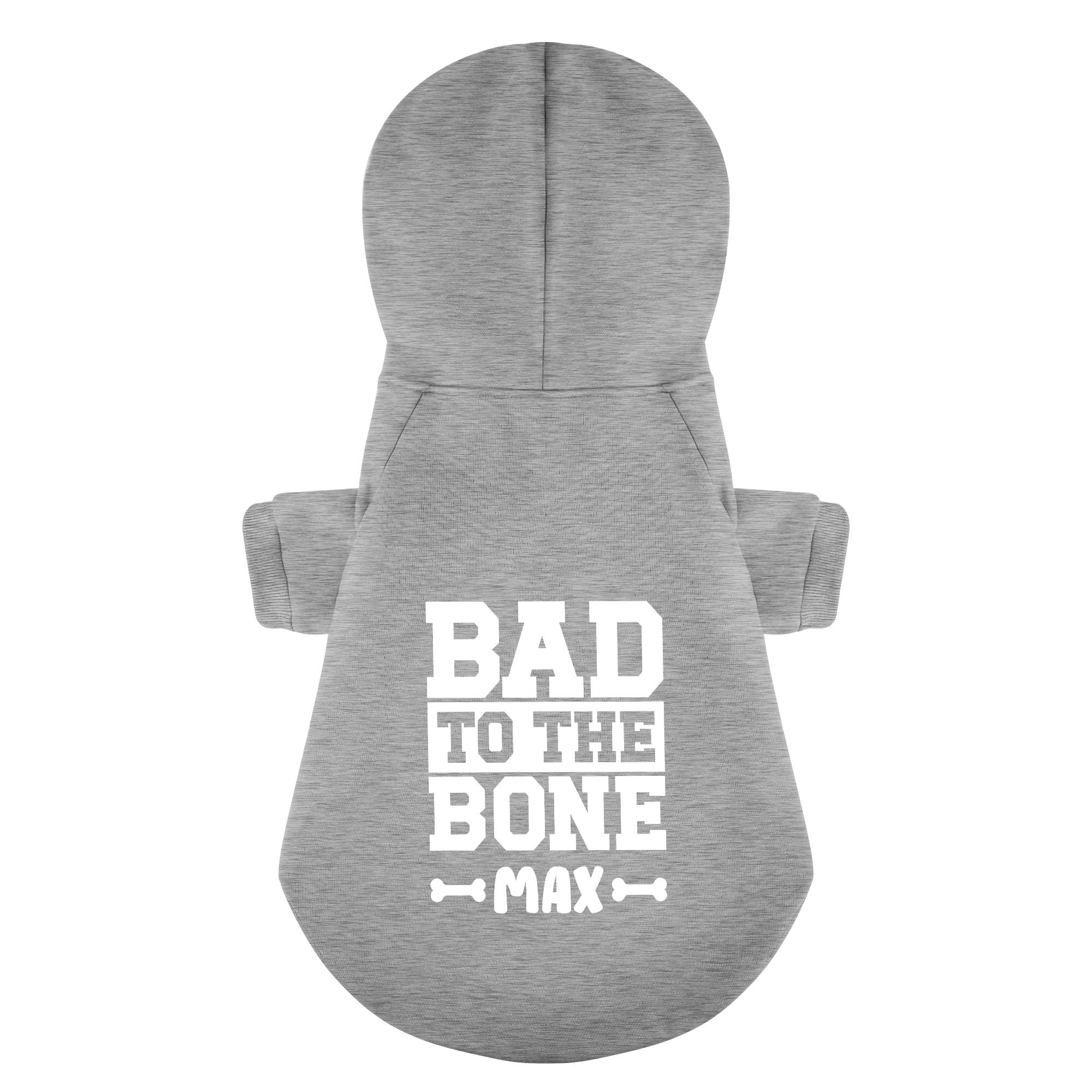 Bad to the Bone - personalized hoodie with your dog name – dog hoodie – dog clothes