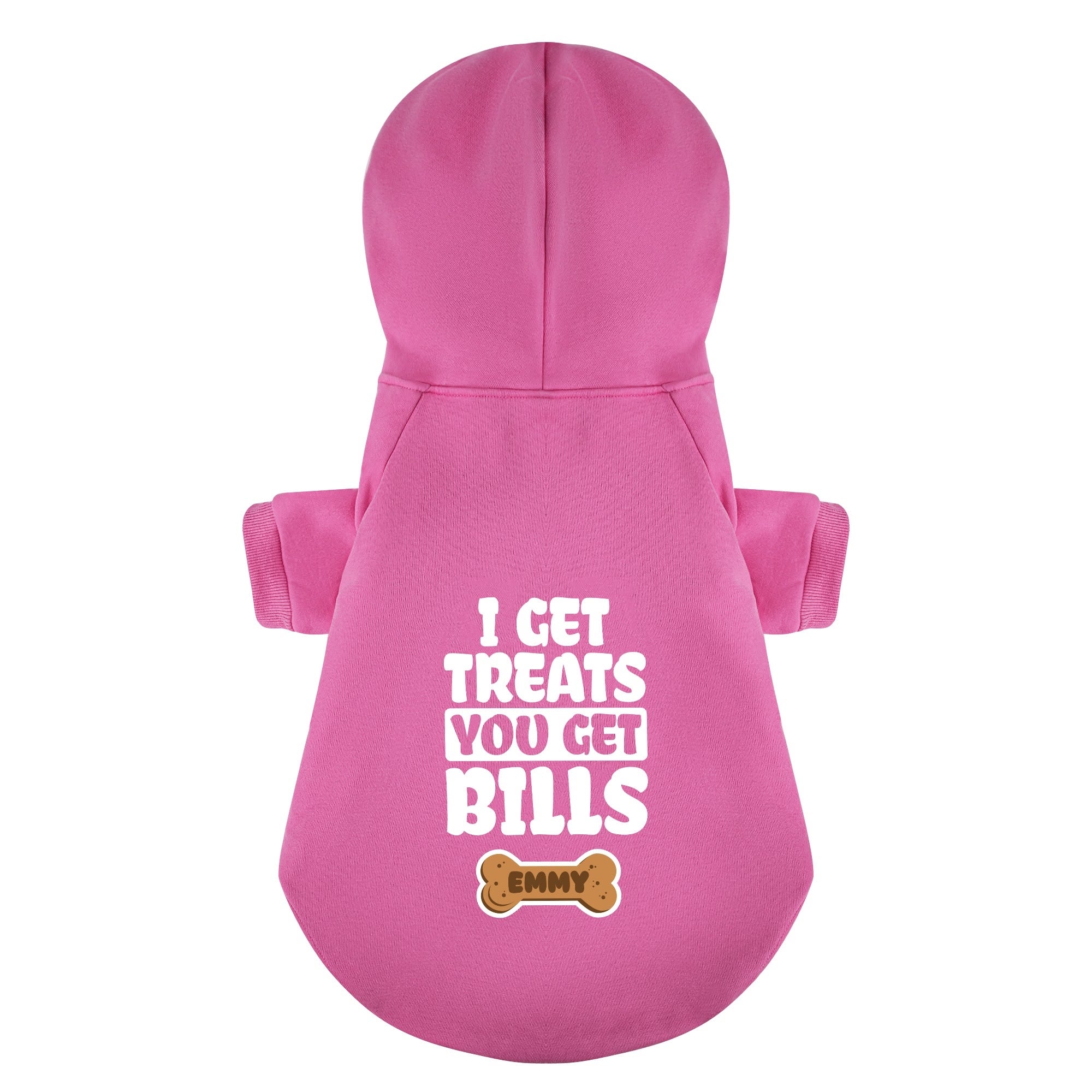 I Get Treats, You Get Bills - personalized hoodie with your dog name – dog hoodie – dog clothes