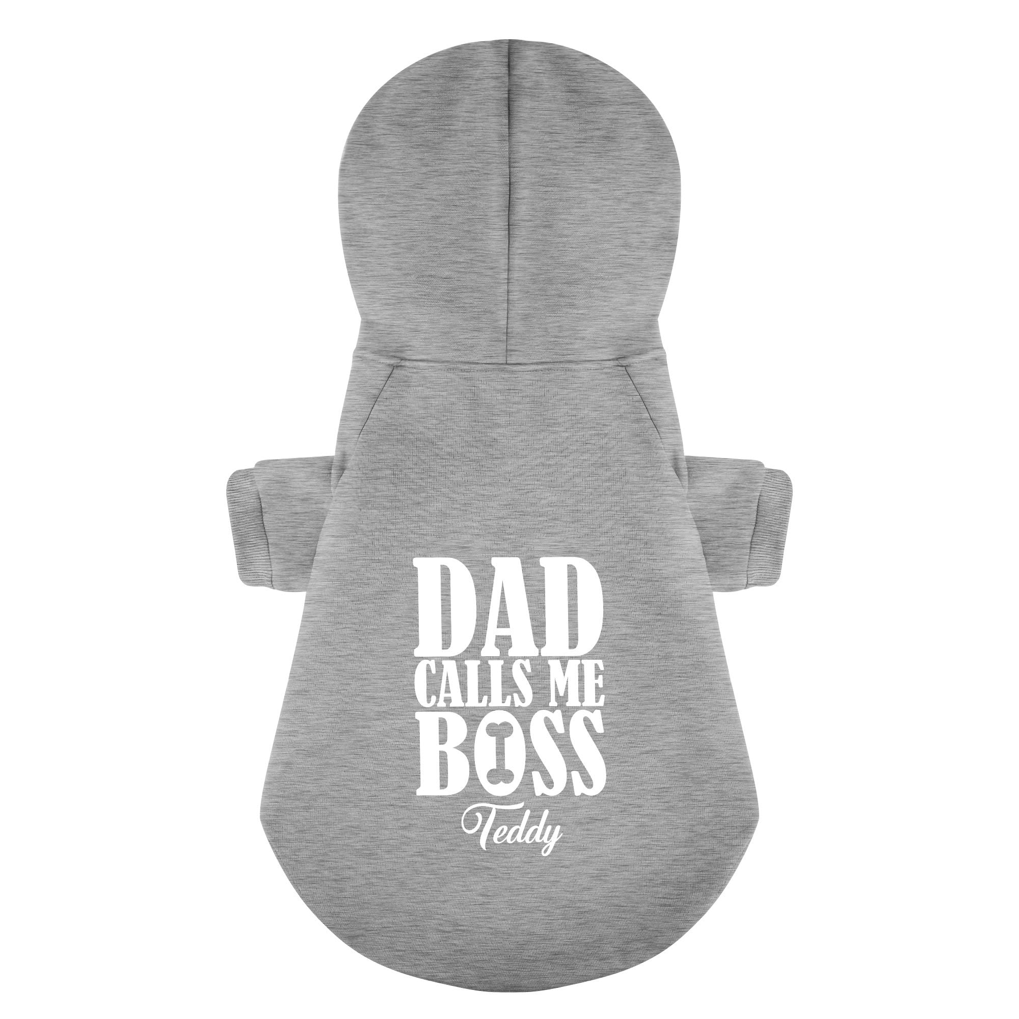 Dad Calls Me Boss - personalized hoodie with your dog name – dog hoodie – dog clothes