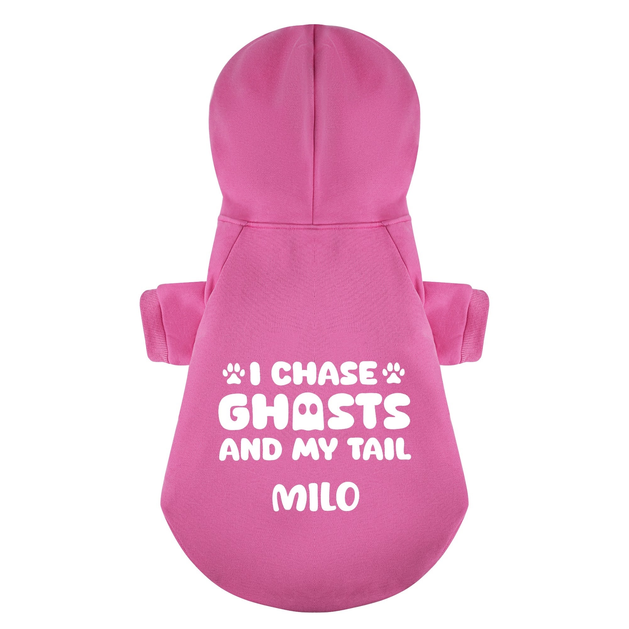 I Chase Ghosts (and my tail) - personalized hoodie with your dog name – dog hoodie – dog clothes
