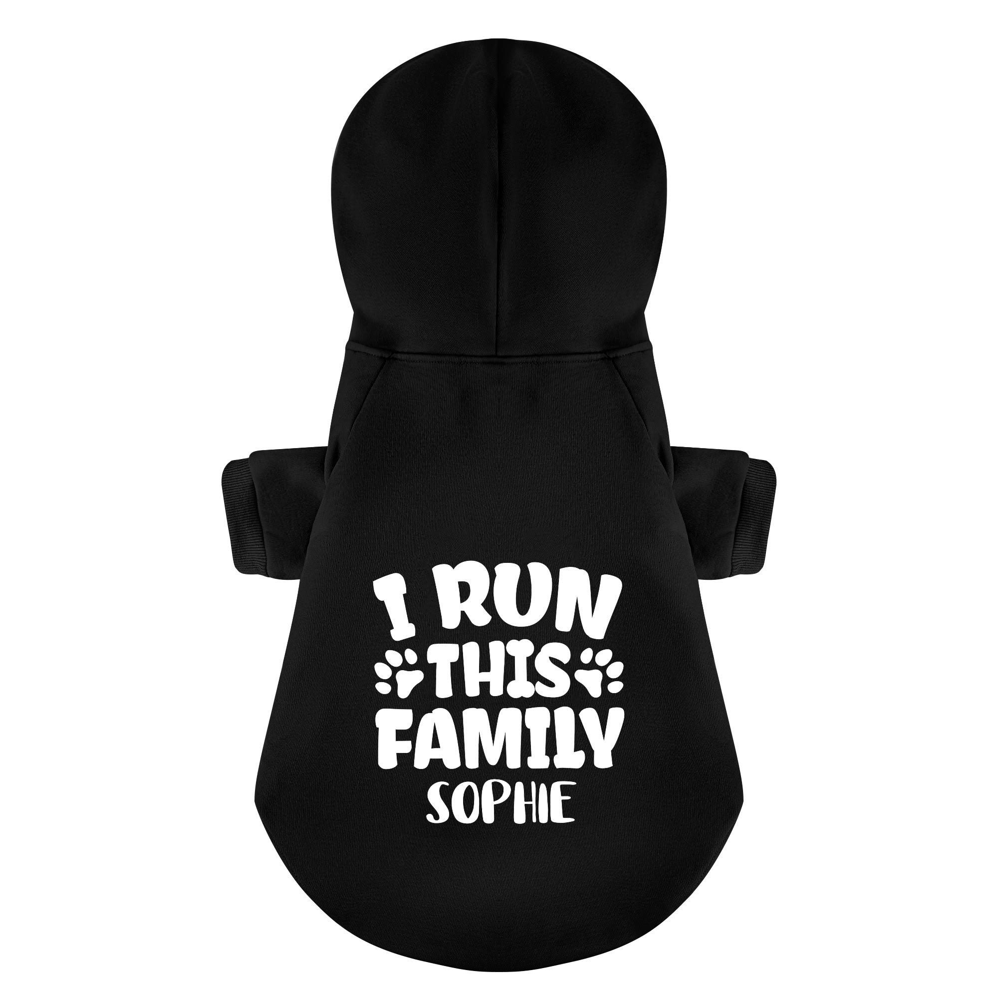 I Run This Family - personalized hoodie with your dog name – dog hoodie – dog clothes