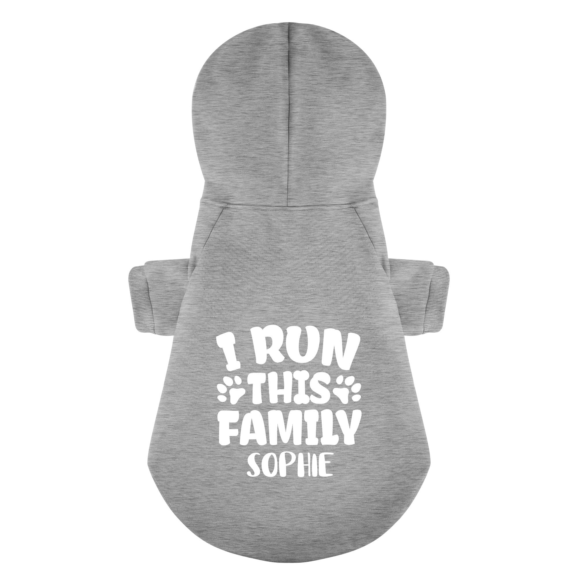 I Run This Family - personalized hoodie with your dog name – dog hoodie – dog clothes