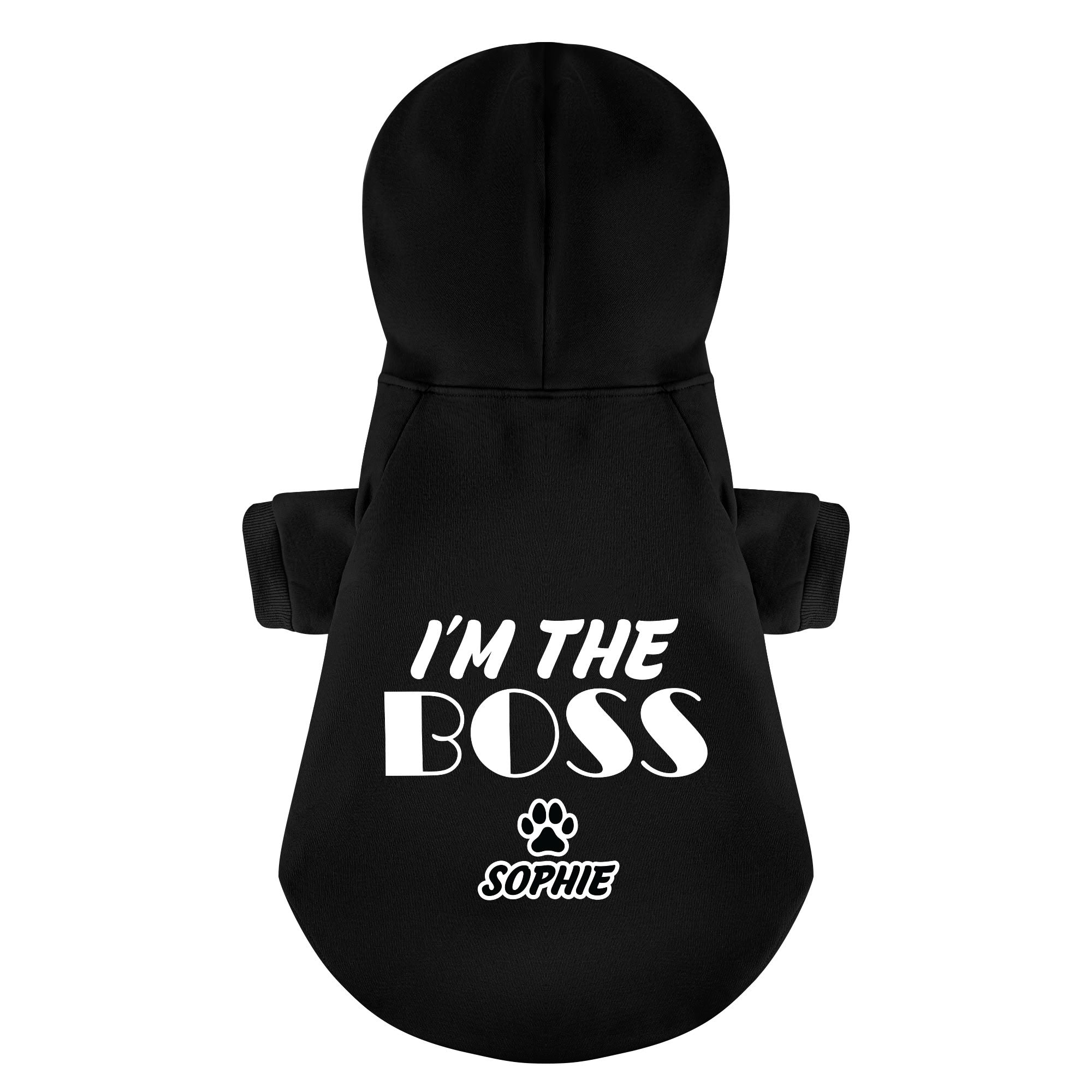 Im the Boss - personalized hoodie with your dog name – dog hoodie – dog clothes