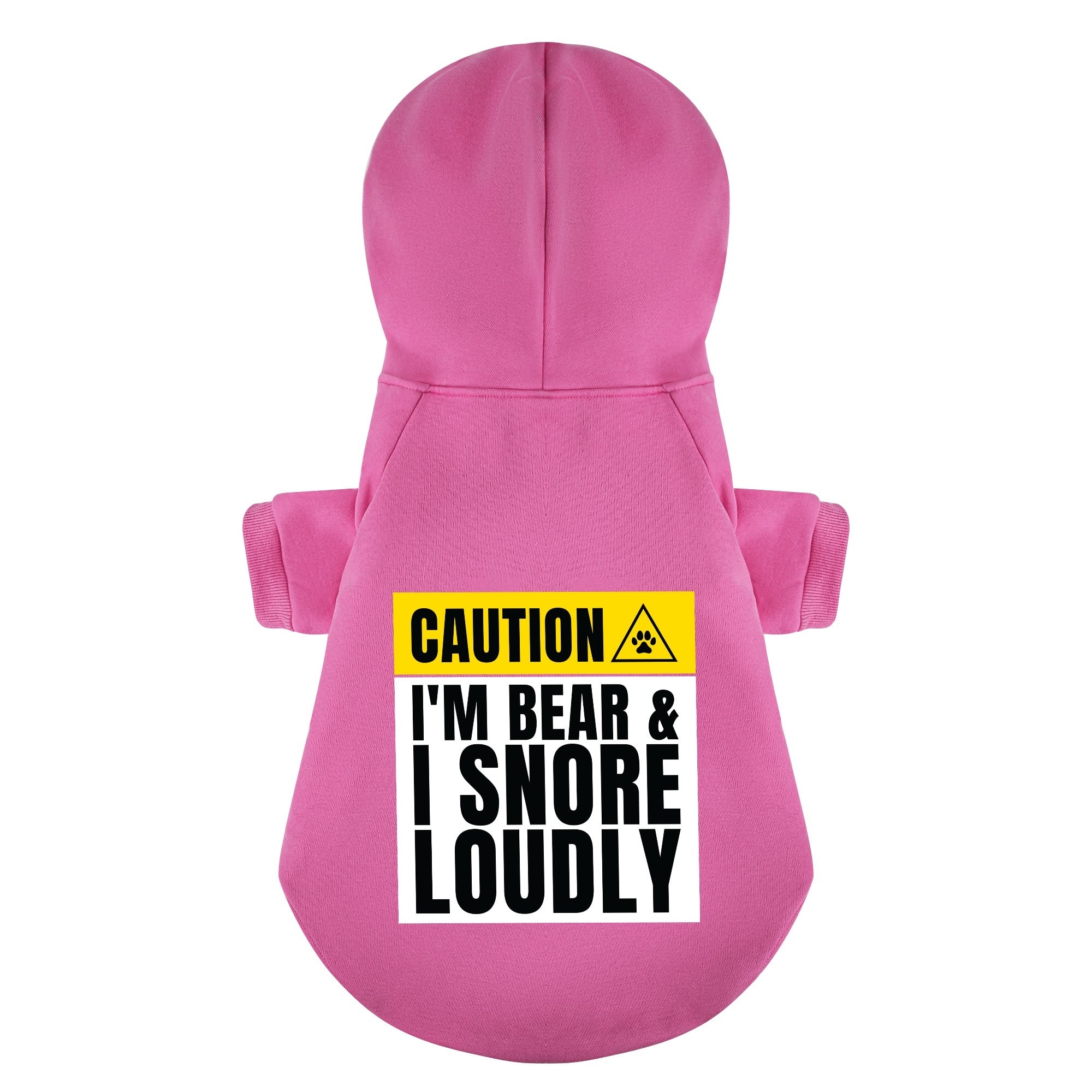 Caution I'm BEAR & I snore. Loudly - personalized hoodie with your dog name – dog hoodie – dog clothes
