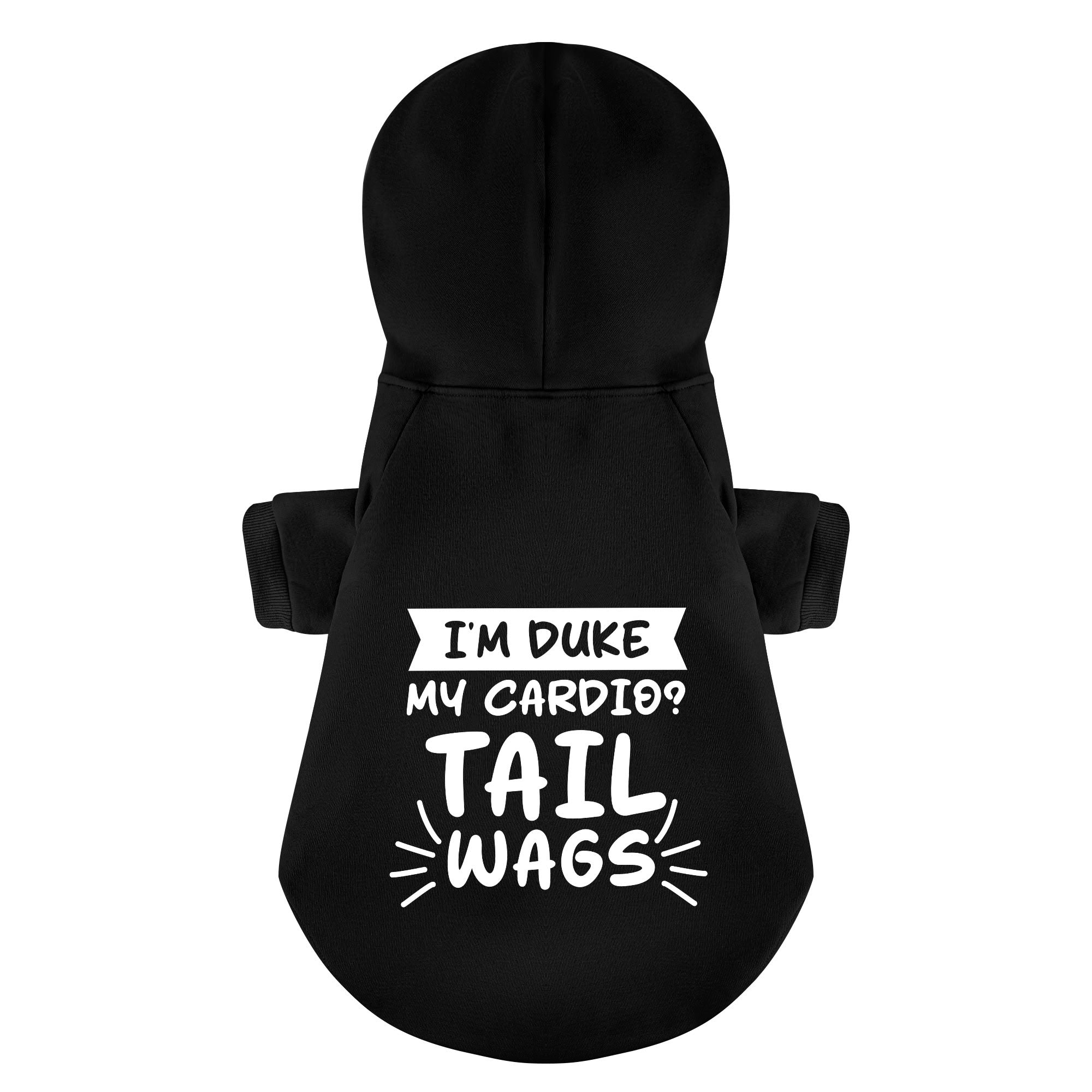 I’m DUKE. My cardio Tail wags - personalized hoodie with your dog name – dog hoodie – dog clothes