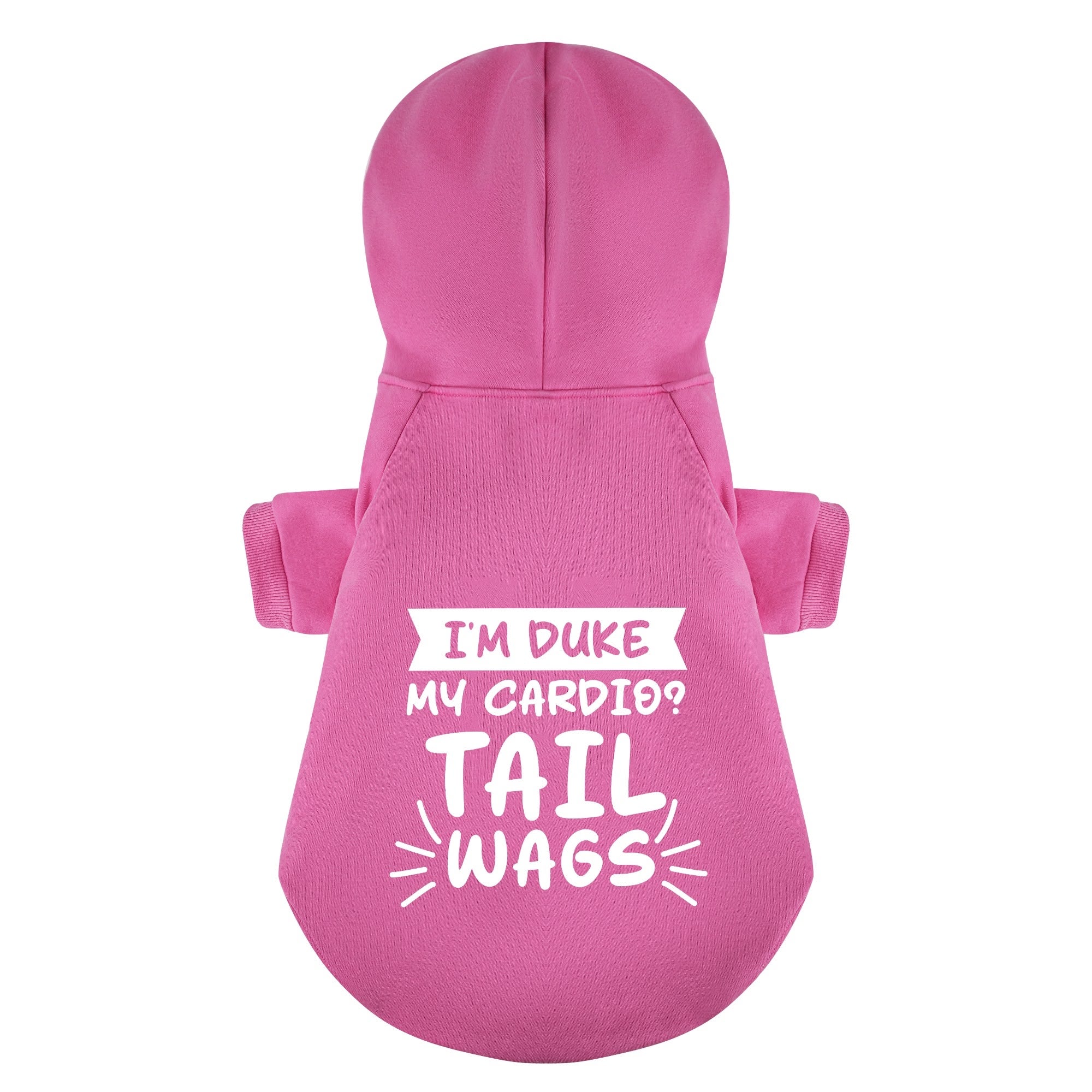 I’m DUKE. My cardio Tail wags - personalized hoodie with your dog name – dog hoodie – dog clothes