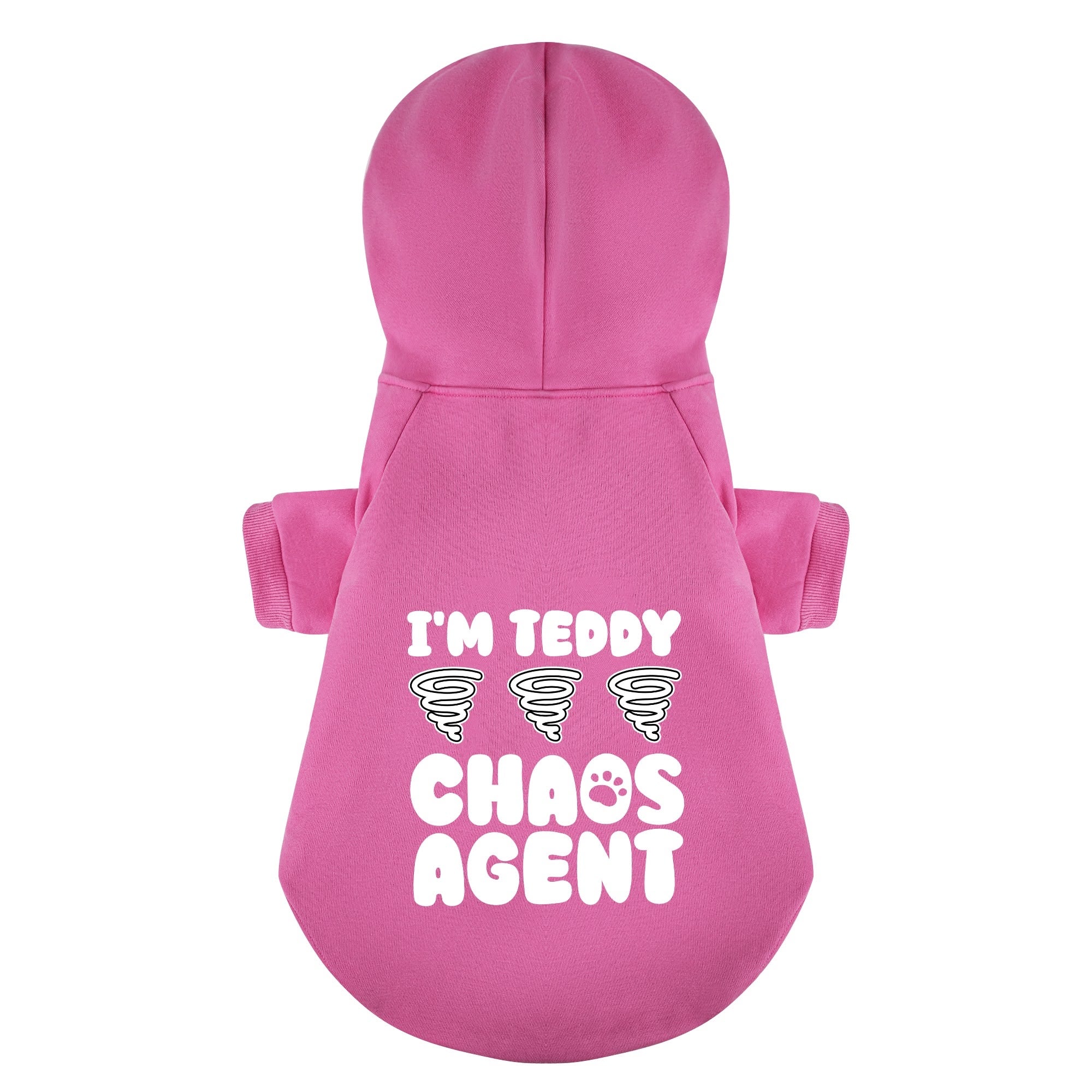 Im TEDDY - chaos agent  - personalized hoodie with your dog name – dog hoodie – dog clothes