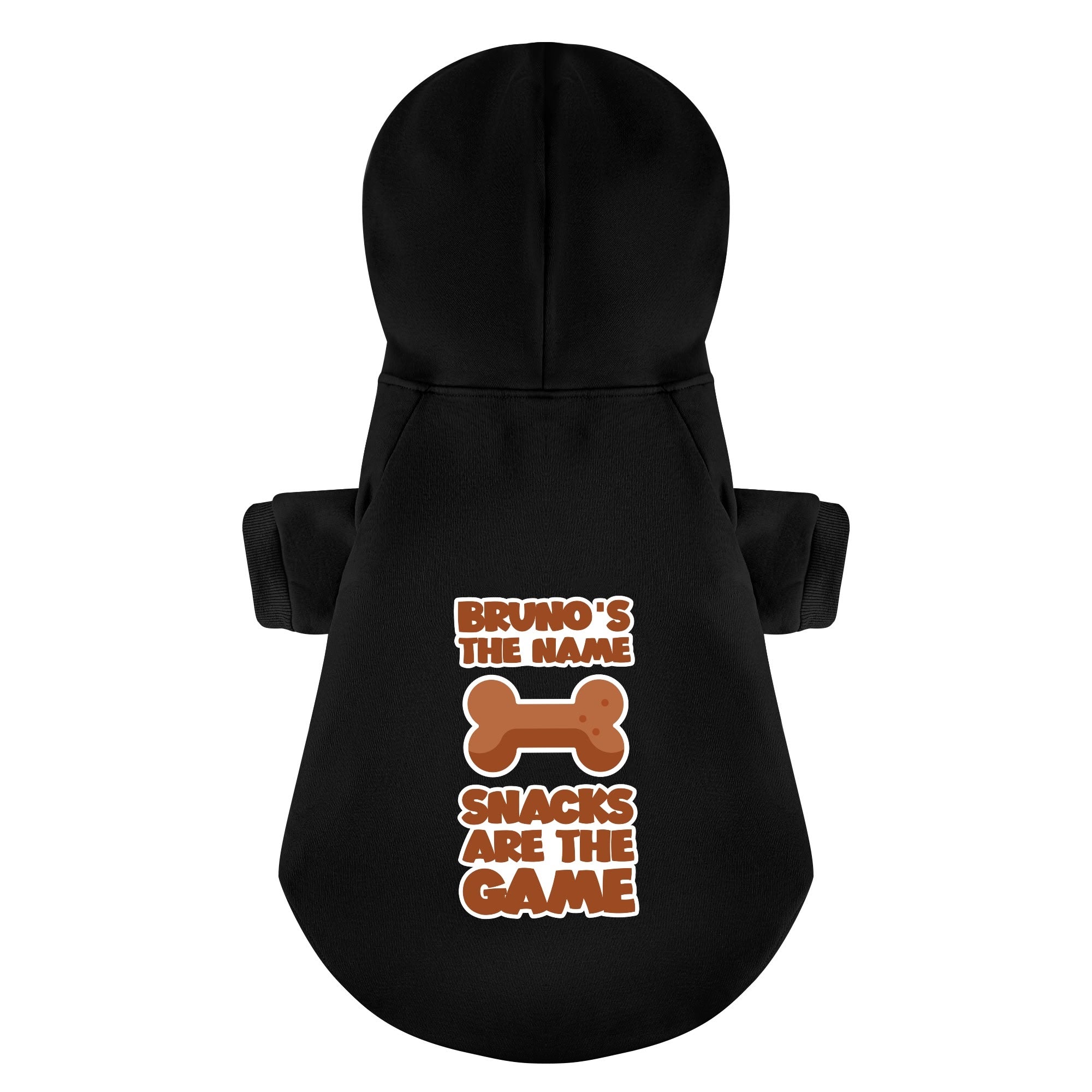 Bruno’s the name. Snacks are the game - personalized hoodie with your dog name – dog hoodie – dog clothes