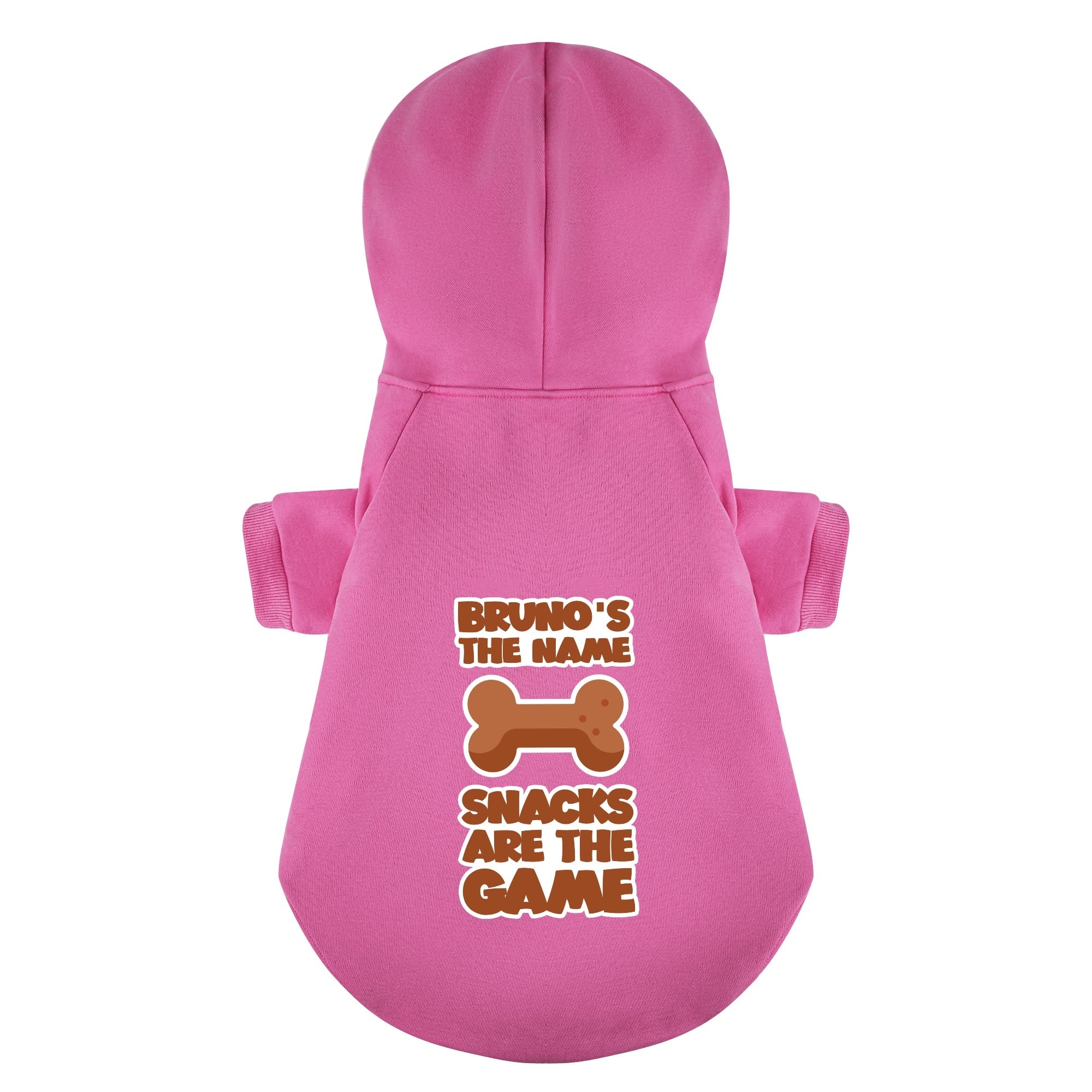 Bruno’s the name. Snacks are the game - personalized hoodie with your dog name – dog hoodie – dog clothes