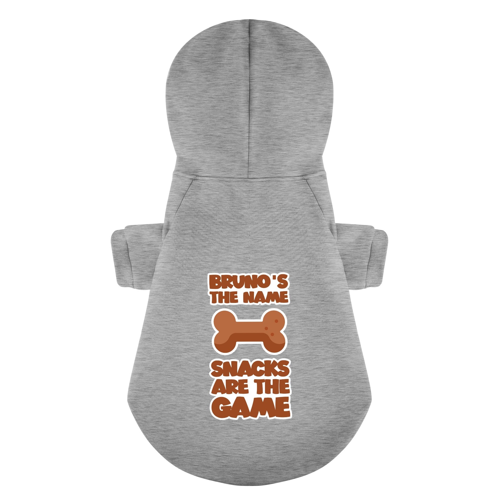 Bruno’s the name. Snacks are the game - personalized hoodie with your dog name – dog hoodie – dog clothes