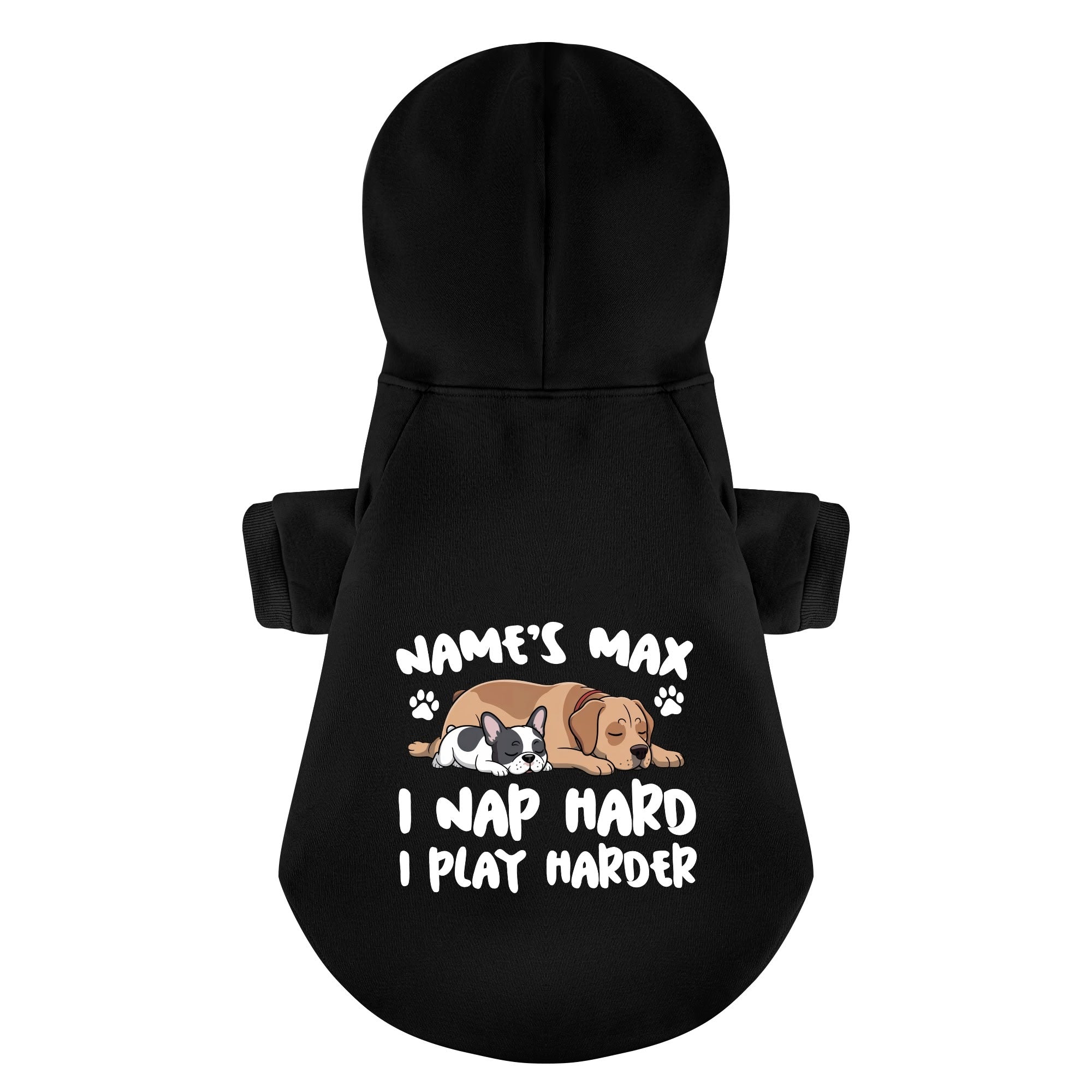 Nap Hard - personalized hoodie with your dog name – dog hoodie – dog clothes