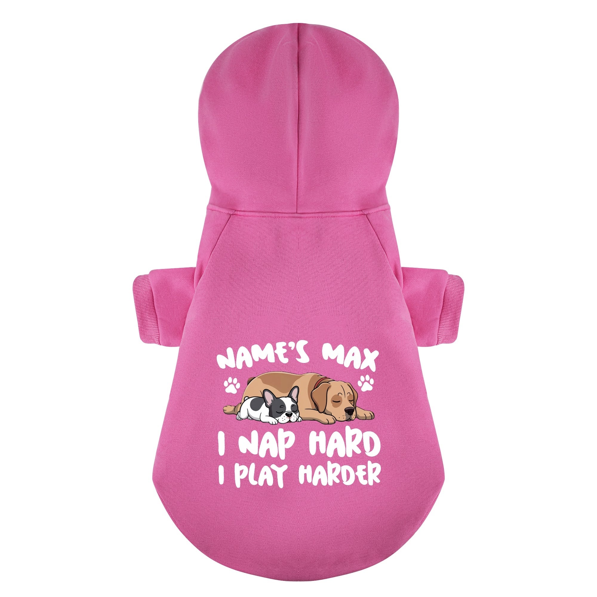 Nap Hard - personalized hoodie with your dog name – dog hoodie – dog clothes