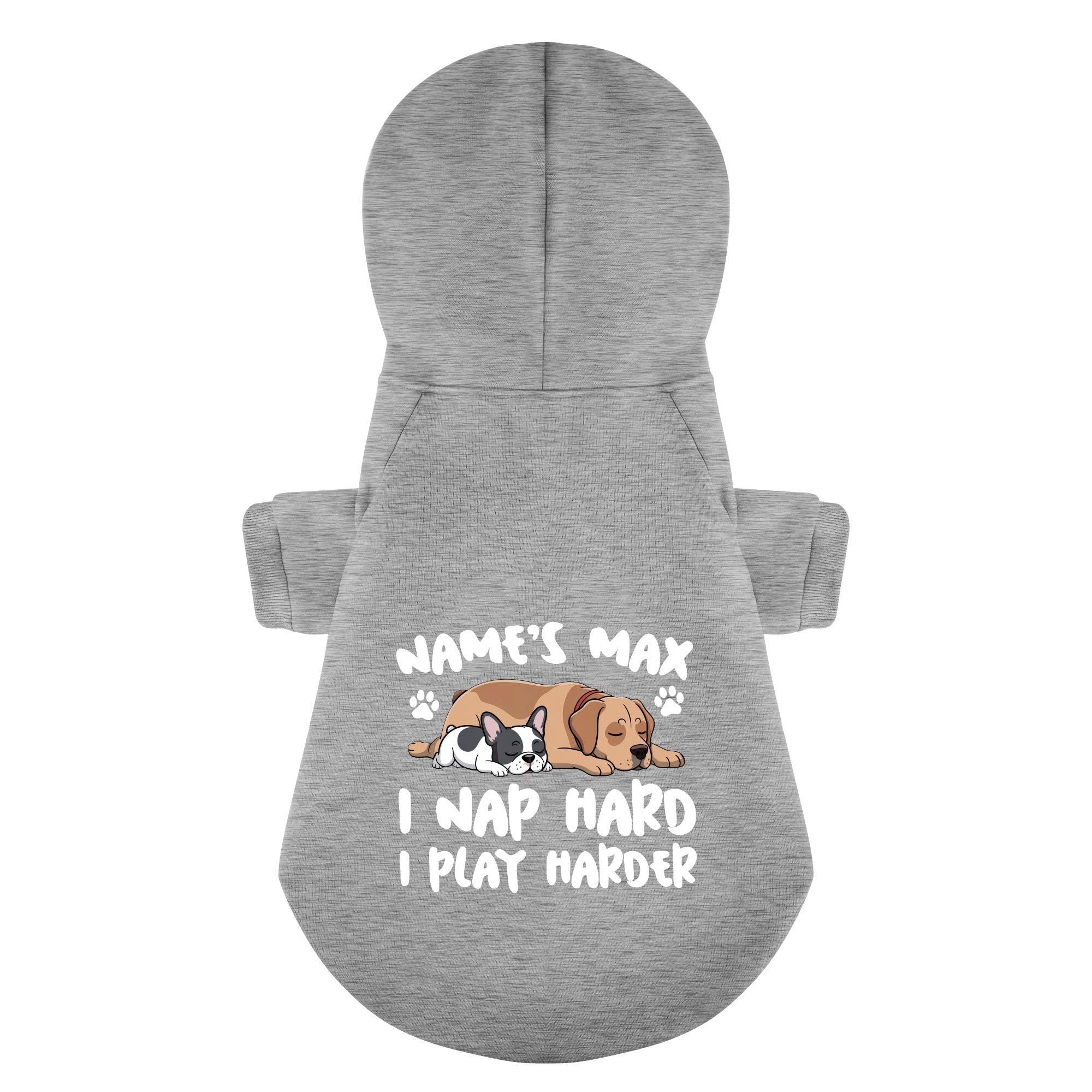 Nap Hard - personalized hoodie with your dog name – dog hoodie – dog clothes