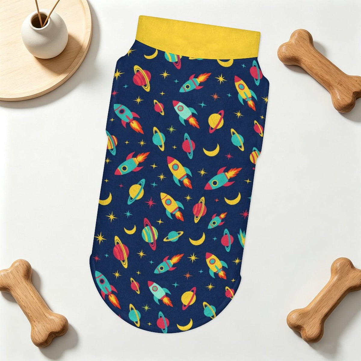 Space Rocket Small Dog Fleece Vest