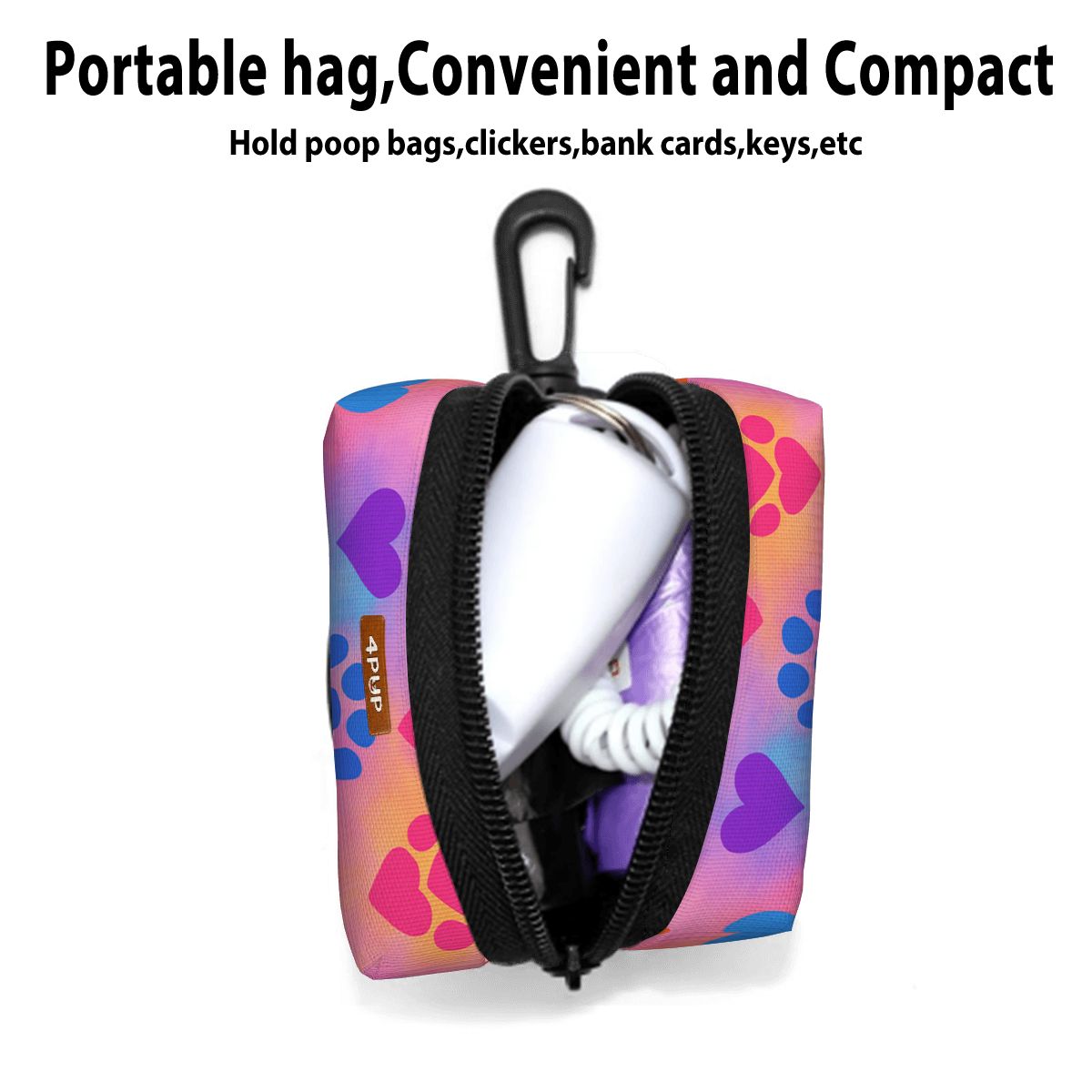 Rosy - Dog Poop Bag Holder  | Leash Attachment