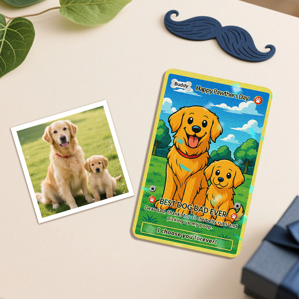 Custom Dog Poke-Style Game Card