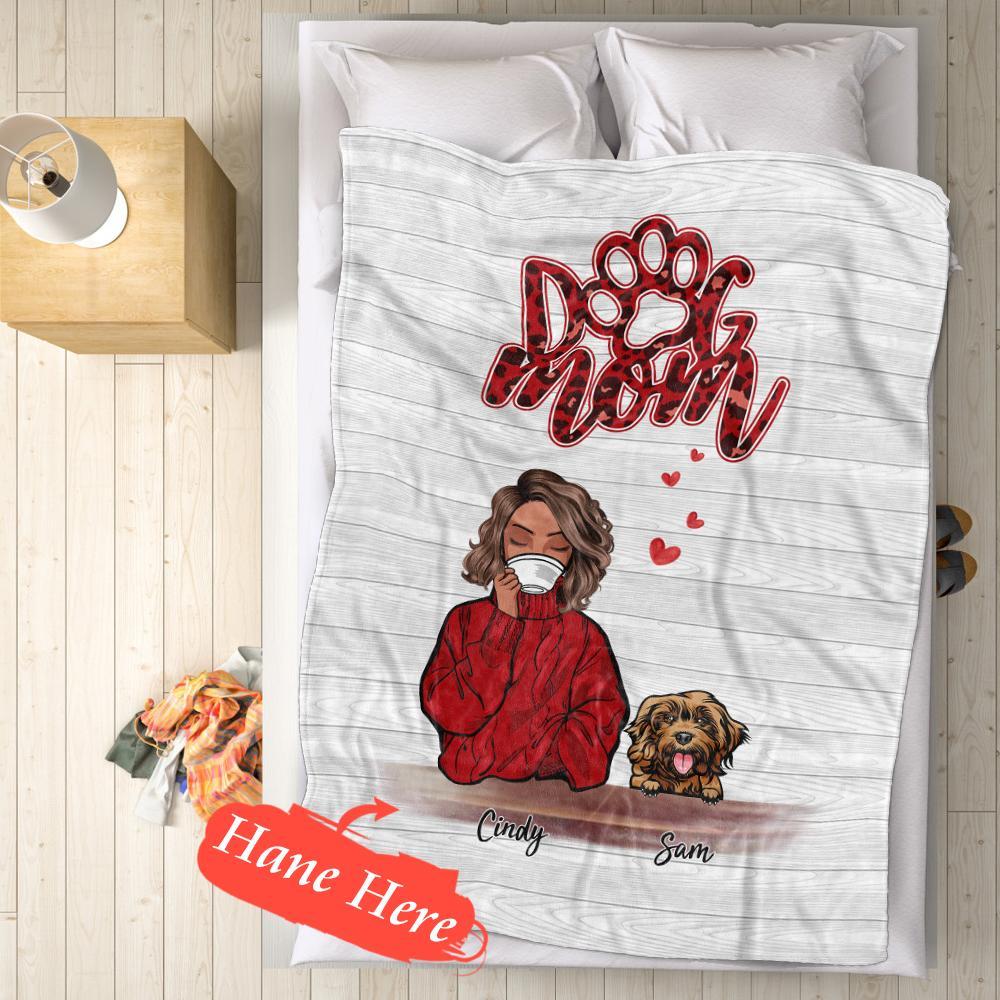 Personalized  Dog Photo Collage Blanket – Custom Flannel Throw Gift