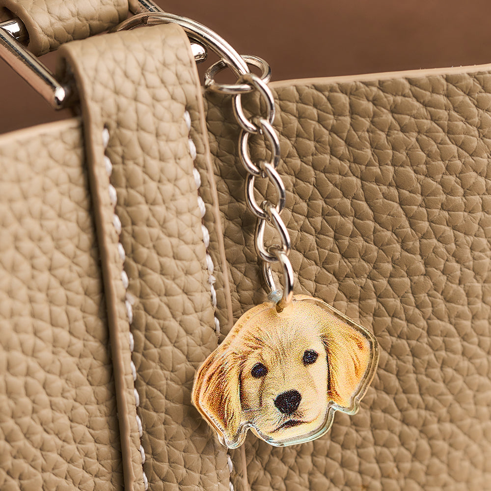 Personalized Dog Portrait Keychain