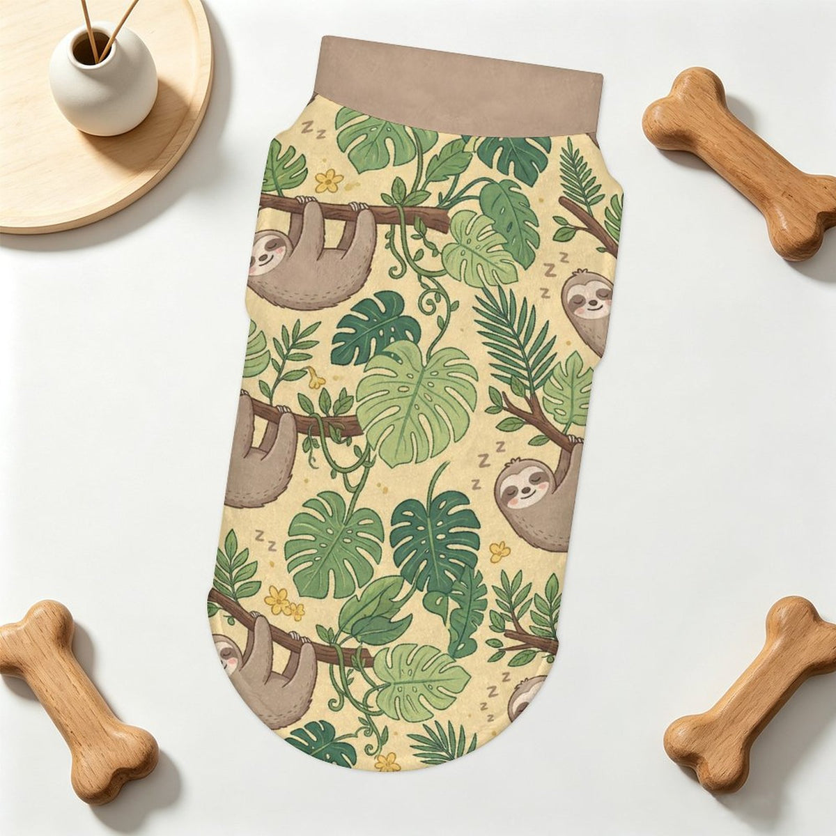 Sleeping Sloth Small Dog Fleece Vest
